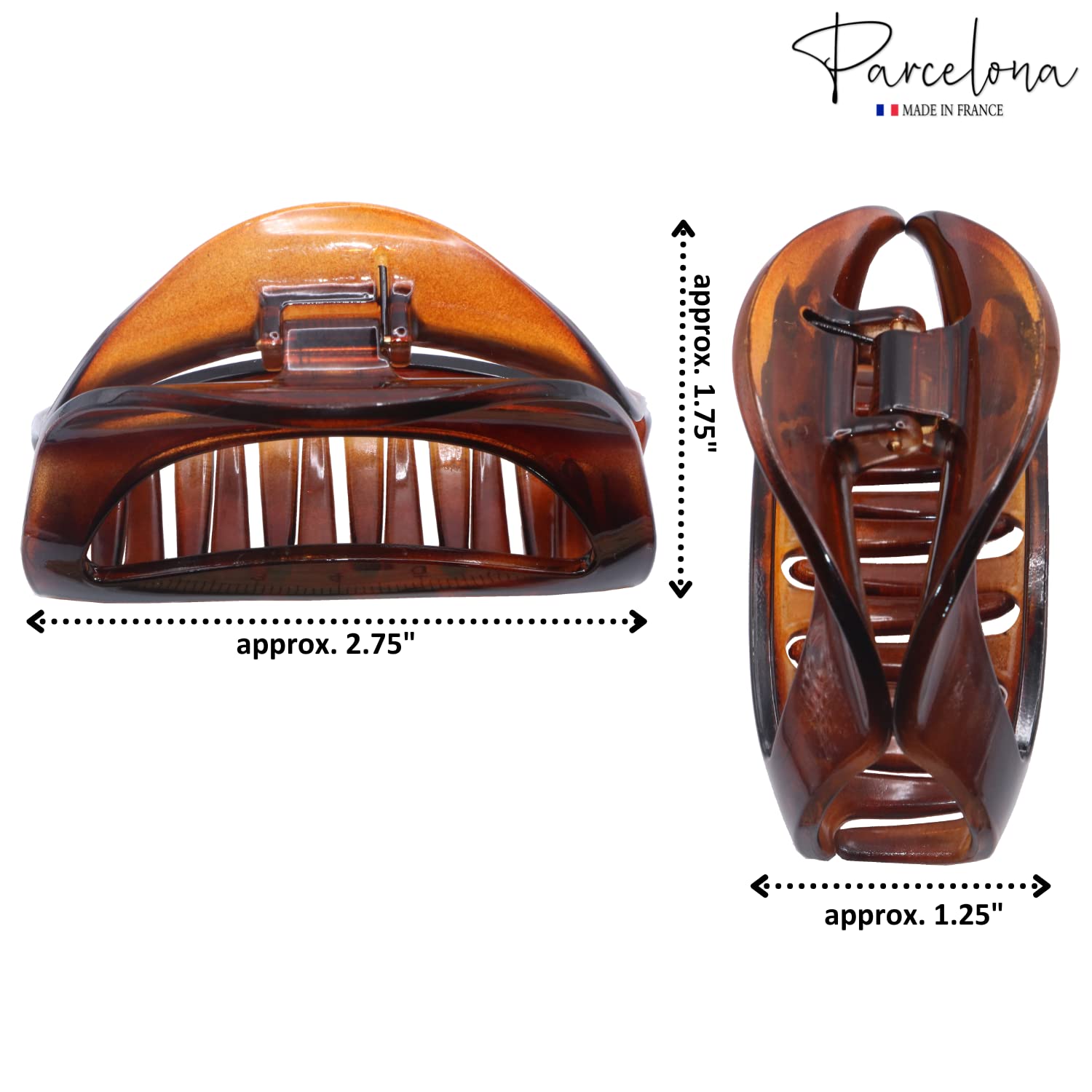 Parcelona French Vrille Small Tortoise Shell 2 3/4