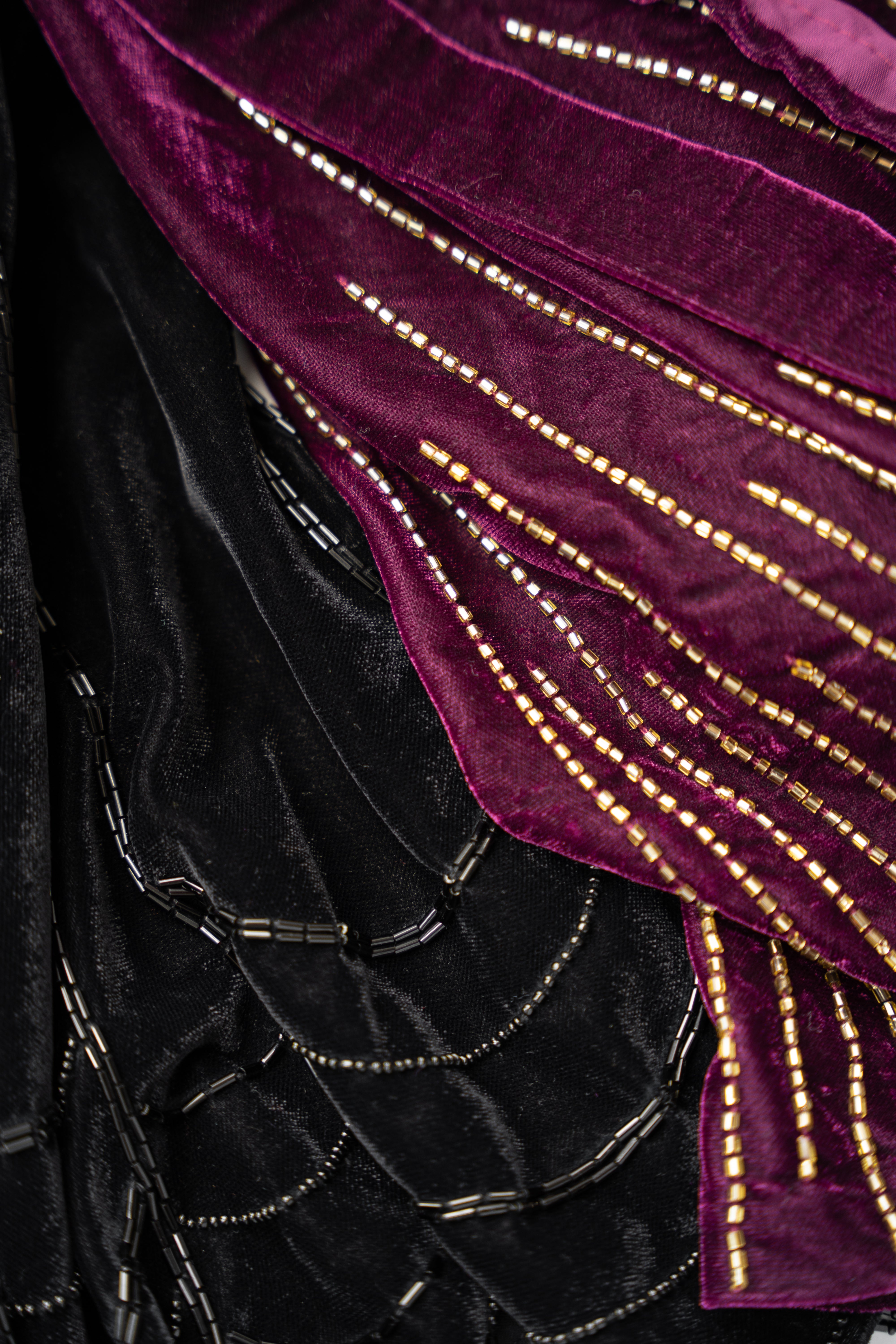 Velvet Crush Embellished Capelet - Elegant Women's Fashion Shawl for Evening Gowns, Weddings & Special Occasions