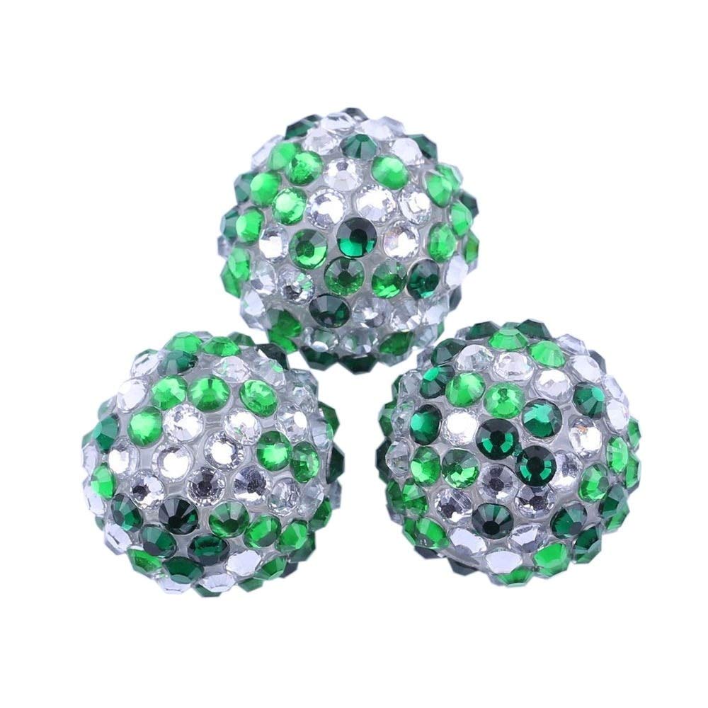 100Pcs 20mm Rhinestone Pearls - Multi Color Acrylic Round Loose Beads for Jewelry Making, DIY Crafts, Scrapbooking & Home Decor - Imitation Pearl Beads with Hole for Necklaces, Bracelets & Clothing Embellishment (N10)