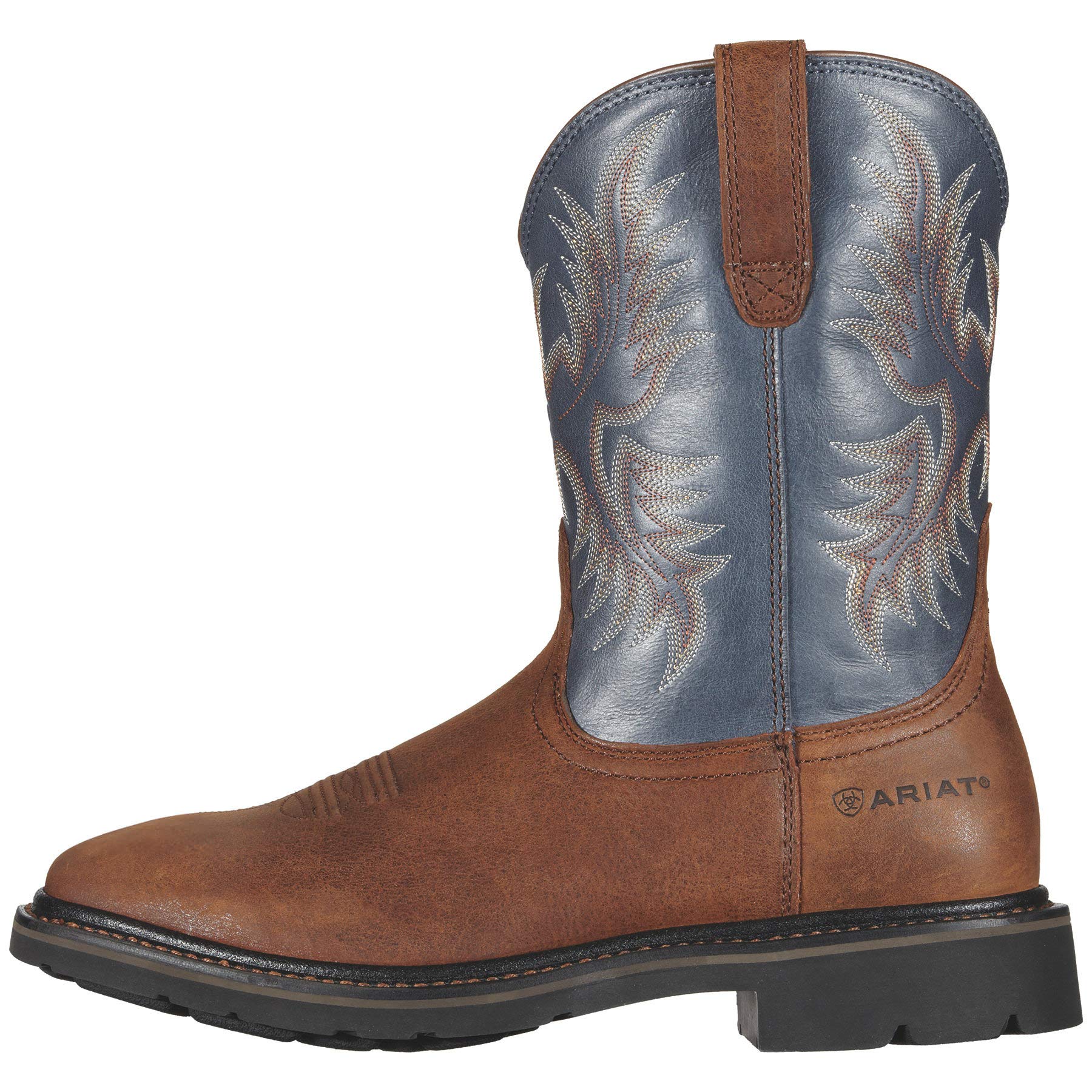 Ariat Men's Sierra Wide Square Toe Work Boots - Durable Steel Toe Construction for Construction, Ranch & Outdoor Work | Comfortable Safety Shoes for Heavy Duty Jobs