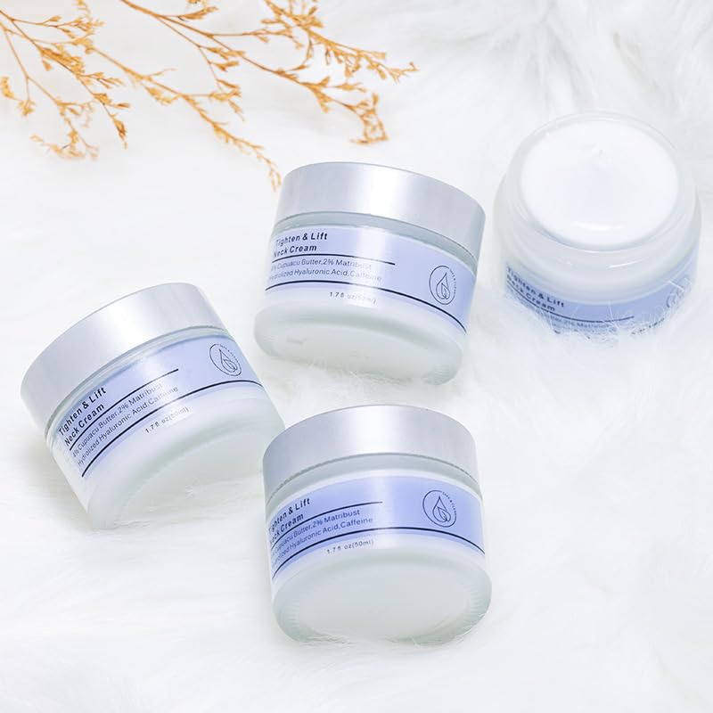 Best Neck Lift & Firming Cream for Sagging Skin - Anti-Aging Tightening Treatment for Neck & Décolleté - Perfect for Daily Skincare Routine & Nighttime Use