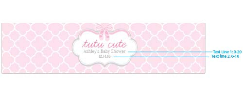 Custom Water Bottle Labels - Personalized Tutu Cute Designs for Kids' Parties, School Events & Baby Showers | Reusable & Waterproof Stickers