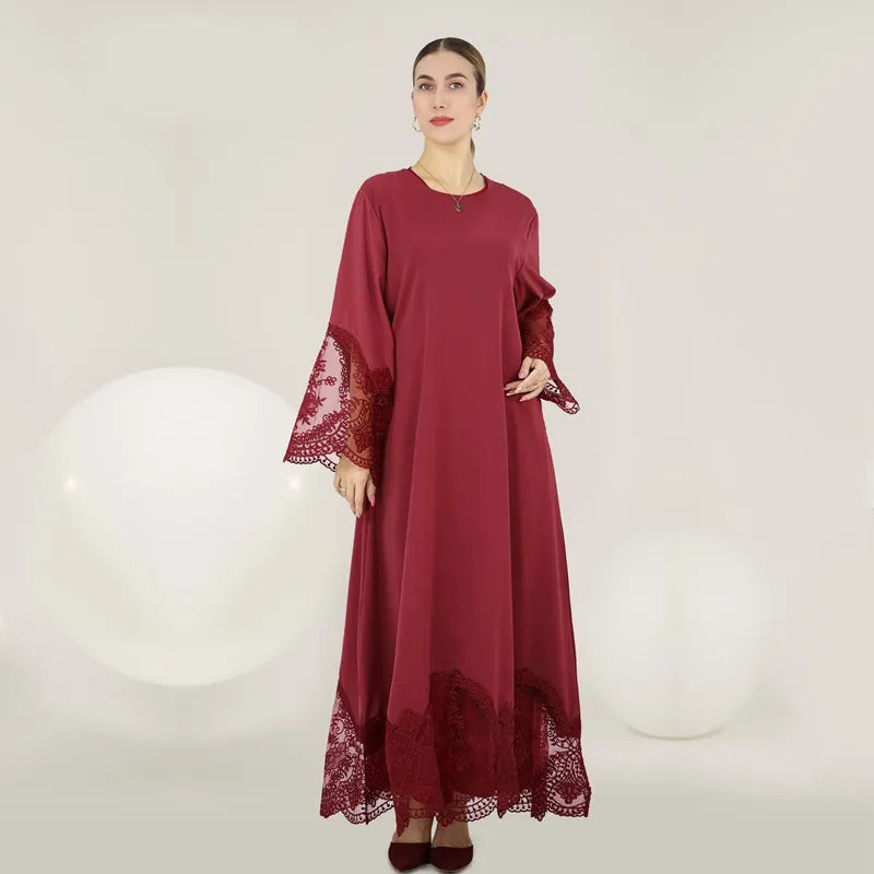 Elegant Eid Ramadan Wedding Abaya Dress with Embroidery - Perfect for Islamic Festivals, Ceremonies & Special Occasions