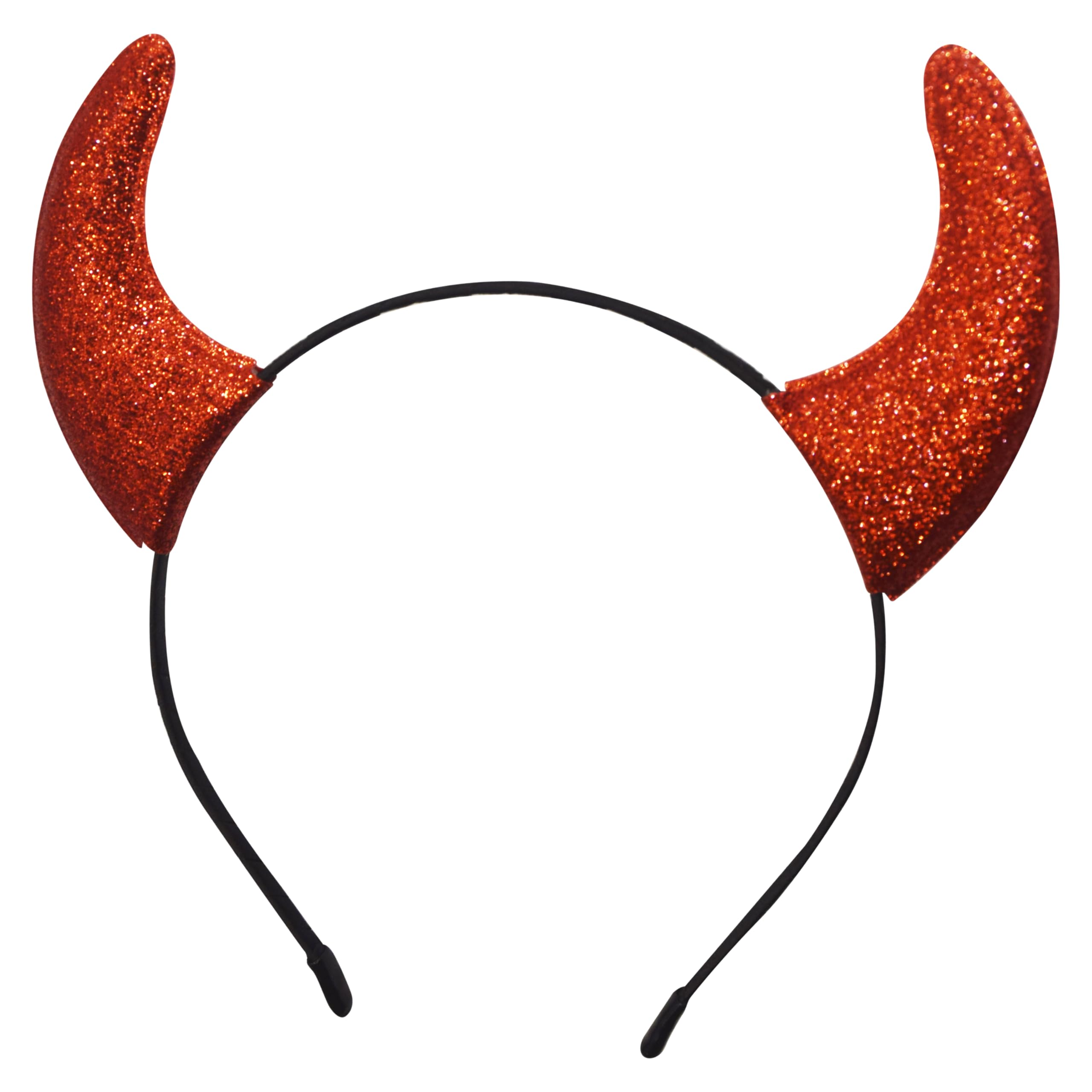 Red Glitter Devil Horns Headband for Women - Halloween Costume Accessories, Demon Horns Cosplay, Devil Outfit Party Supplies | Perfect for Halloween Parties, Cosplay Events & Themed Costume Nights