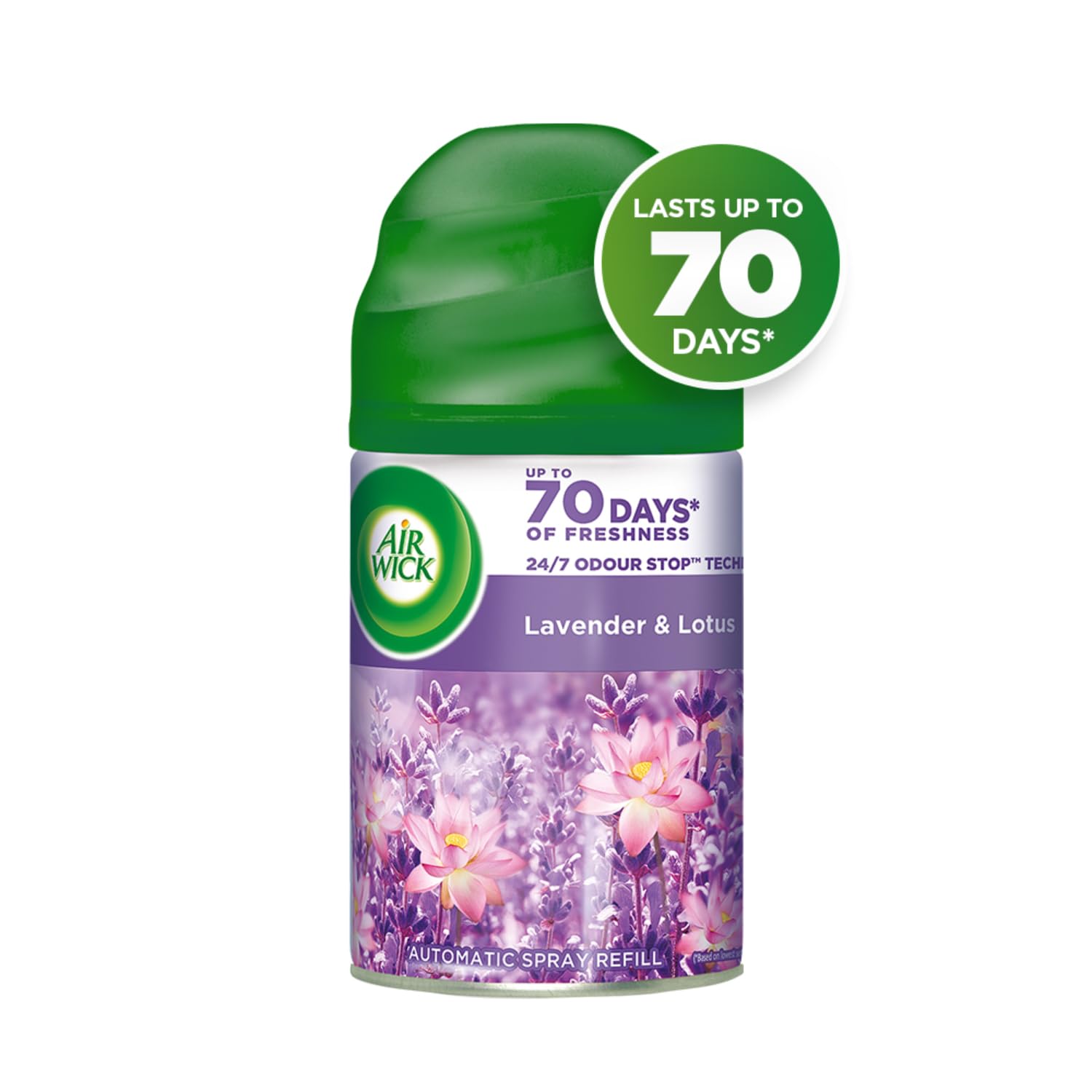 Air Wick Freshmatic Automatic Air Freshener Refill 250ml - Lavender & Lotus Scent | 2600 Sprays Guaranteed | Home, Bathroom & Office Air Freshener | Eliminates Odors & Creates Relaxing Atmosphere