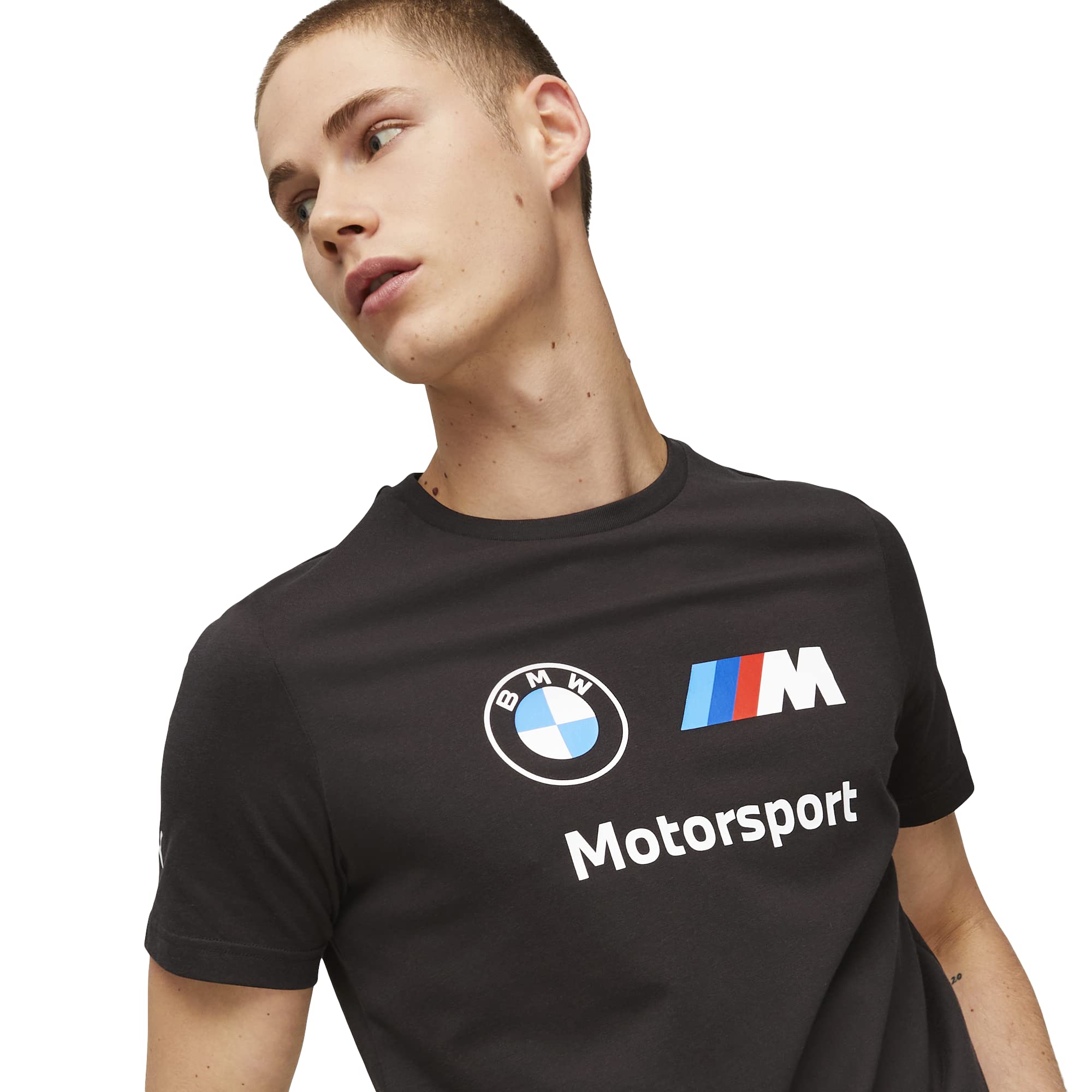 PUMA Men's BMW M Motorsport Logo T-Shirt - Comfortable Cotton Tee for Casual Wear, Sports & Motorsport Enthusiasts