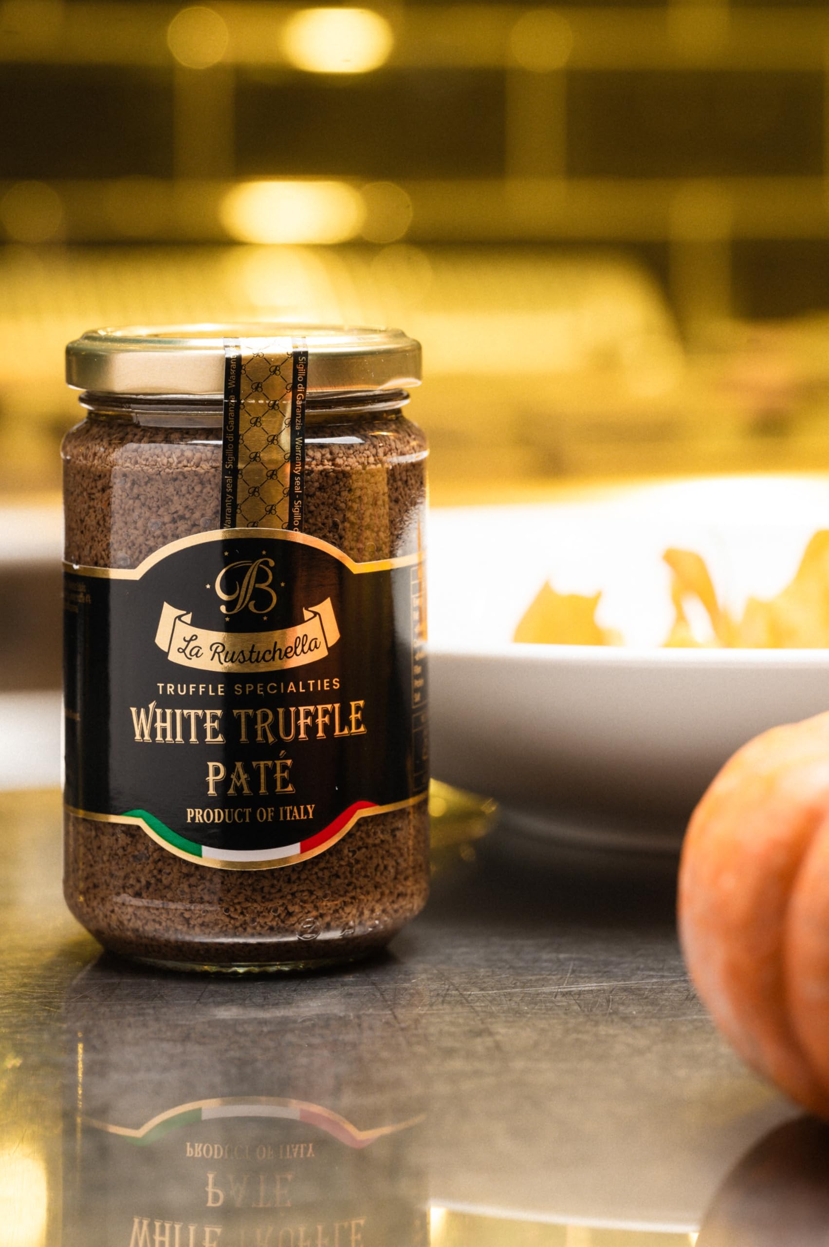 La Rustichella White Truffle Patè - Kosher Certified, 100% Italian Made | Vegan, Gluten-Free, Cholesterol-Free Spread (9.88oz/280g) - Perfect for Gourmet Appetizers, Pasta Toppings & Charcuterie Boards