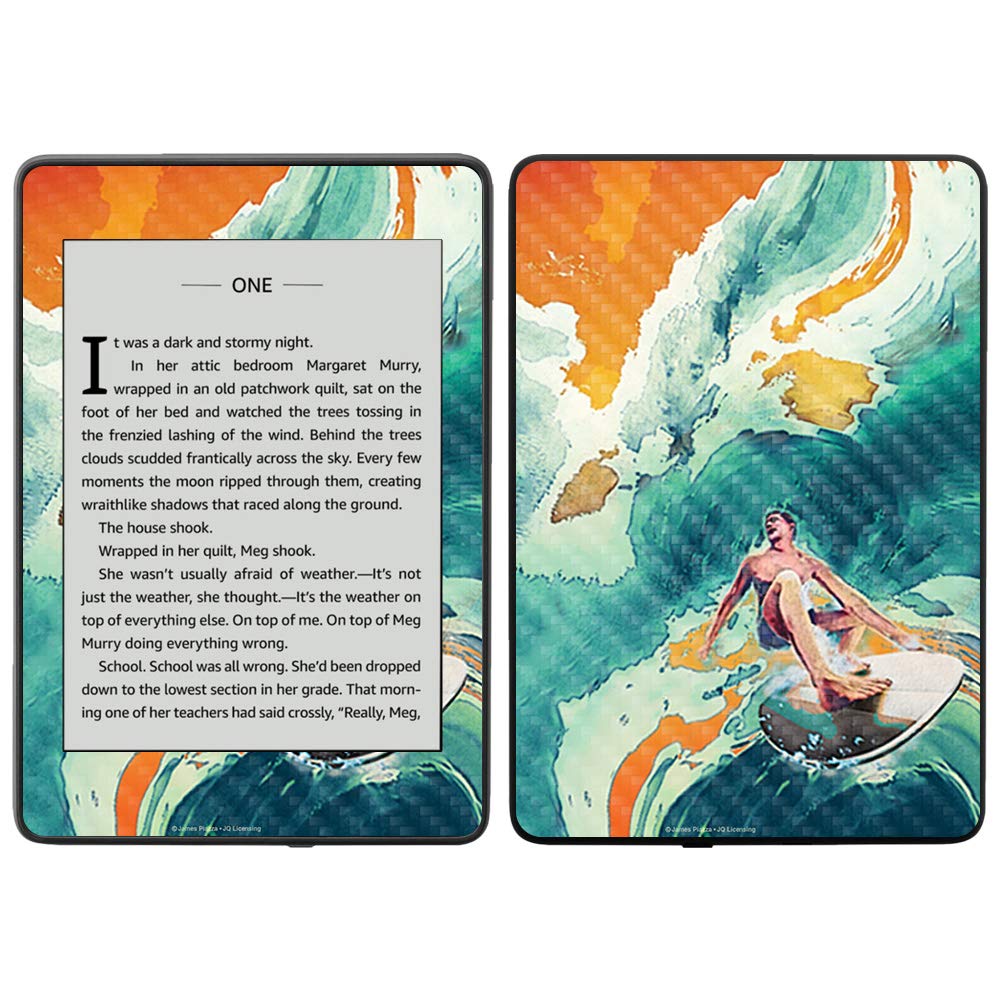 MightySkins Carbon Fiber Skin Cover for Amazon Kindle Paperwhite 2018 (10th Gen) - Acid Surf Design | Waterproof Protective Case with Durable Textured Finish | Easy to Apply & Remove | Made in USA | Perfect for Travel, Reading & Outdoor Use