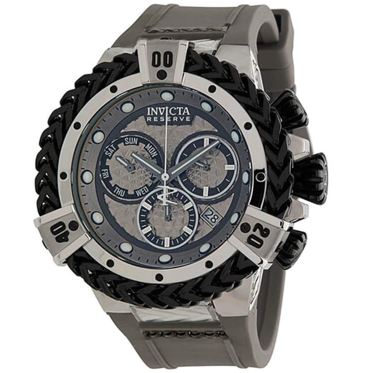Invicta Bolt HERC Reserve Men's 56mm Swiss Quartz Chronograph Watch with Silicone Strap (Model 33153) - Durable Sports Watch for Running, Swimming & Outdoor Activities