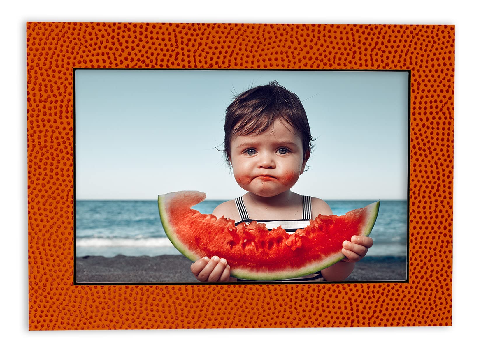 8.5x11 Inch Acid-Free Basketball Texture Matboard - Precut Bevel Cut 5x7 Photo Display Mat for Picture Frames (Pack of 25) - Perfect for Sports Memorabilia, Scrapbooking & Home Decor