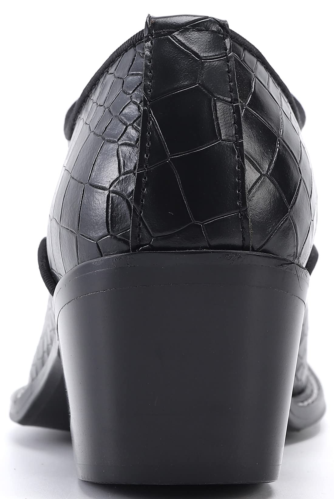 Santimon Men's Dress Oxford Shoes - Snake Print Patent Leather with Metal Toe Cap | Two-Tone Formal Business Shoes for Office, Wedding & Special Occasions