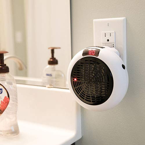 WUWUAL IH-01 Portable & Wall Mount Space Heater - Compact Electric Room Heater for Home & Office - White & Black Options - Perfect for Bedroom, Living Room & Small Spaces