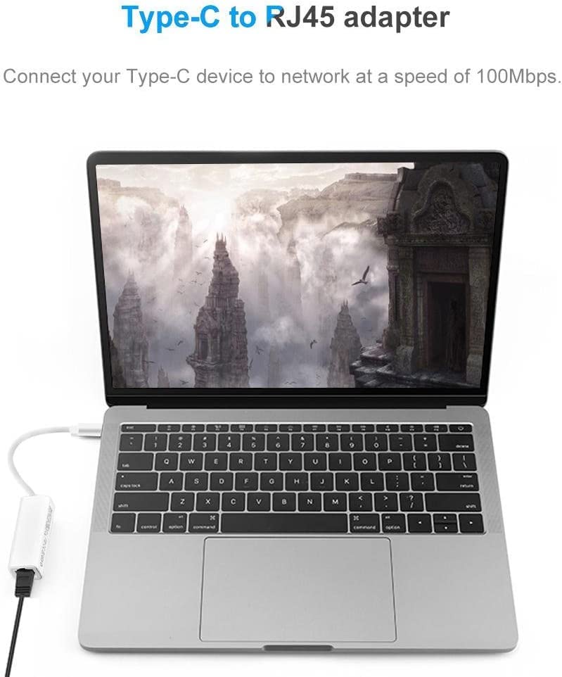 USB C to Ethernet Adapter 1000Mbps, Thunderbolt 3 & USB-C Gigabit LAN Network Adapter for MacBook Pro/Air, Windows Laptops, Chromebook - Stable Wired Internet Connection for Gaming, Streaming & Remote Work