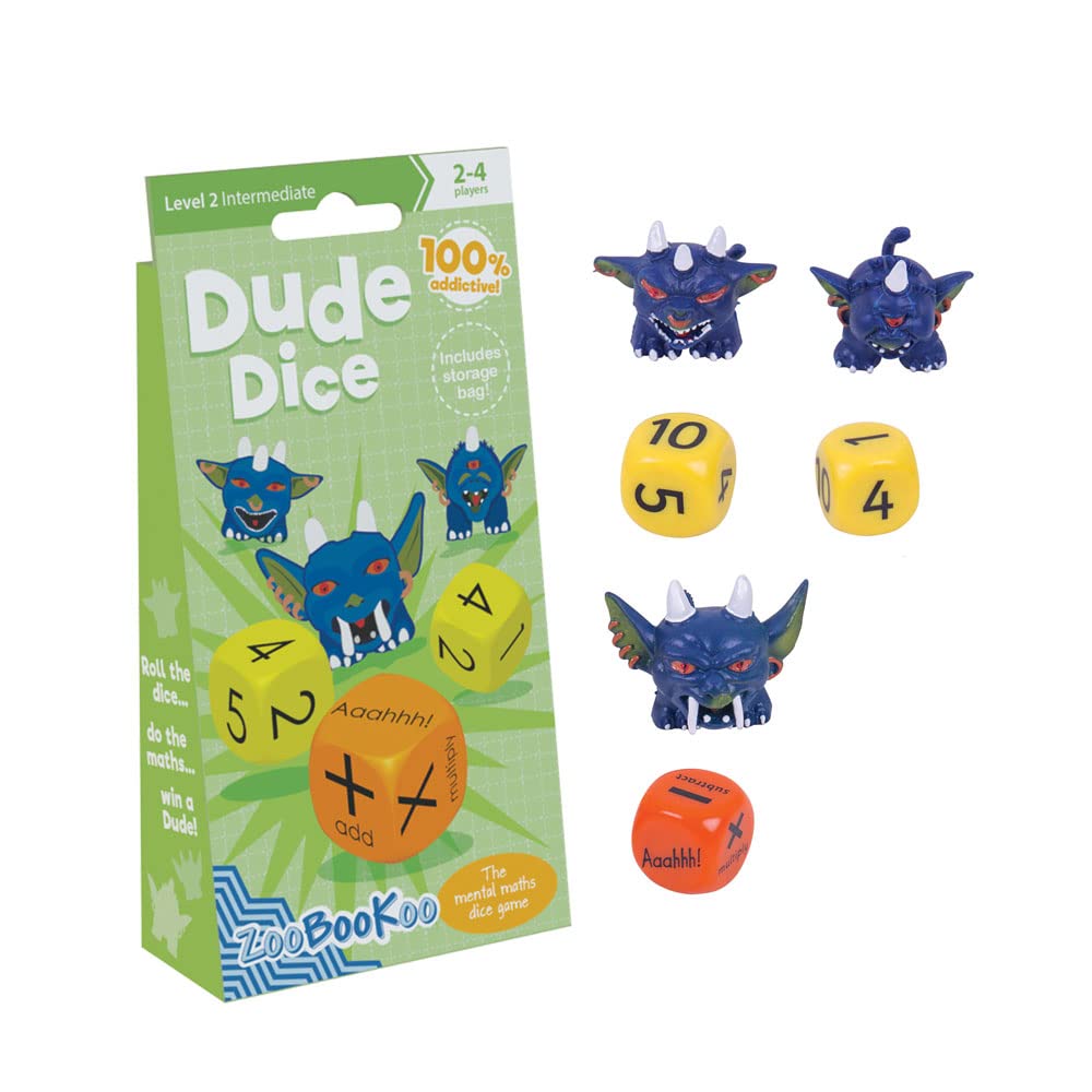 ZooBooKoo Dude Dice High Score Level 1 - 儿童数学心算游戏，提升计算能力，适合家庭亲子互动与课堂学习