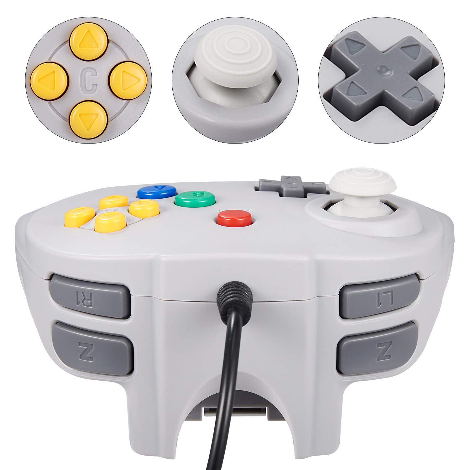 New Version 2 Pack N64 Controller - Plug & Play Gamepad Joystick for Nintendo 64 (Non-USB) - Perfect for Retro Gaming & Multiplayer Sessions