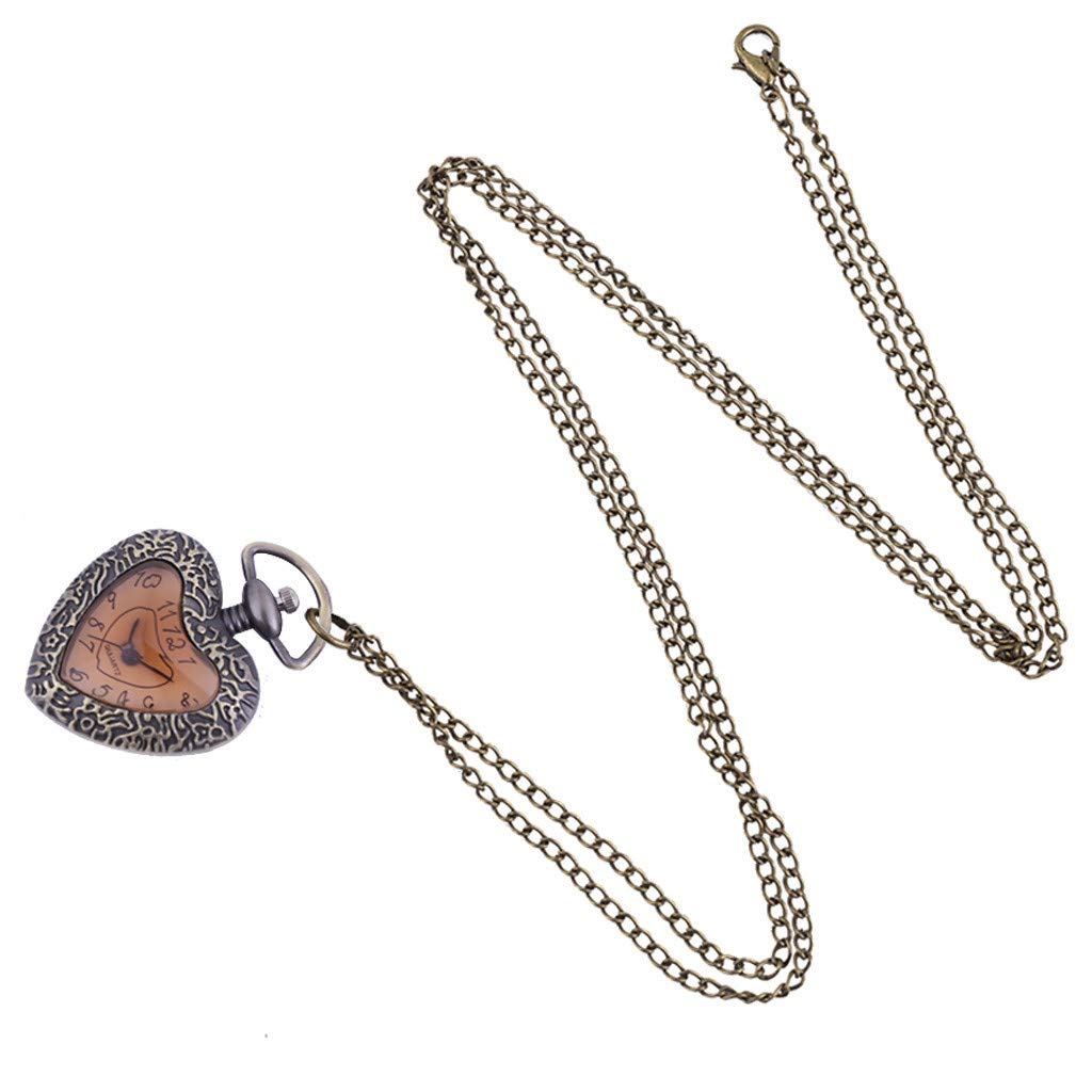 Vintage Retro Brown Pocket Watch for Men - Korean Style Tea Glass Spire Design - Perfect for Formal Events, Weddings & Collectors