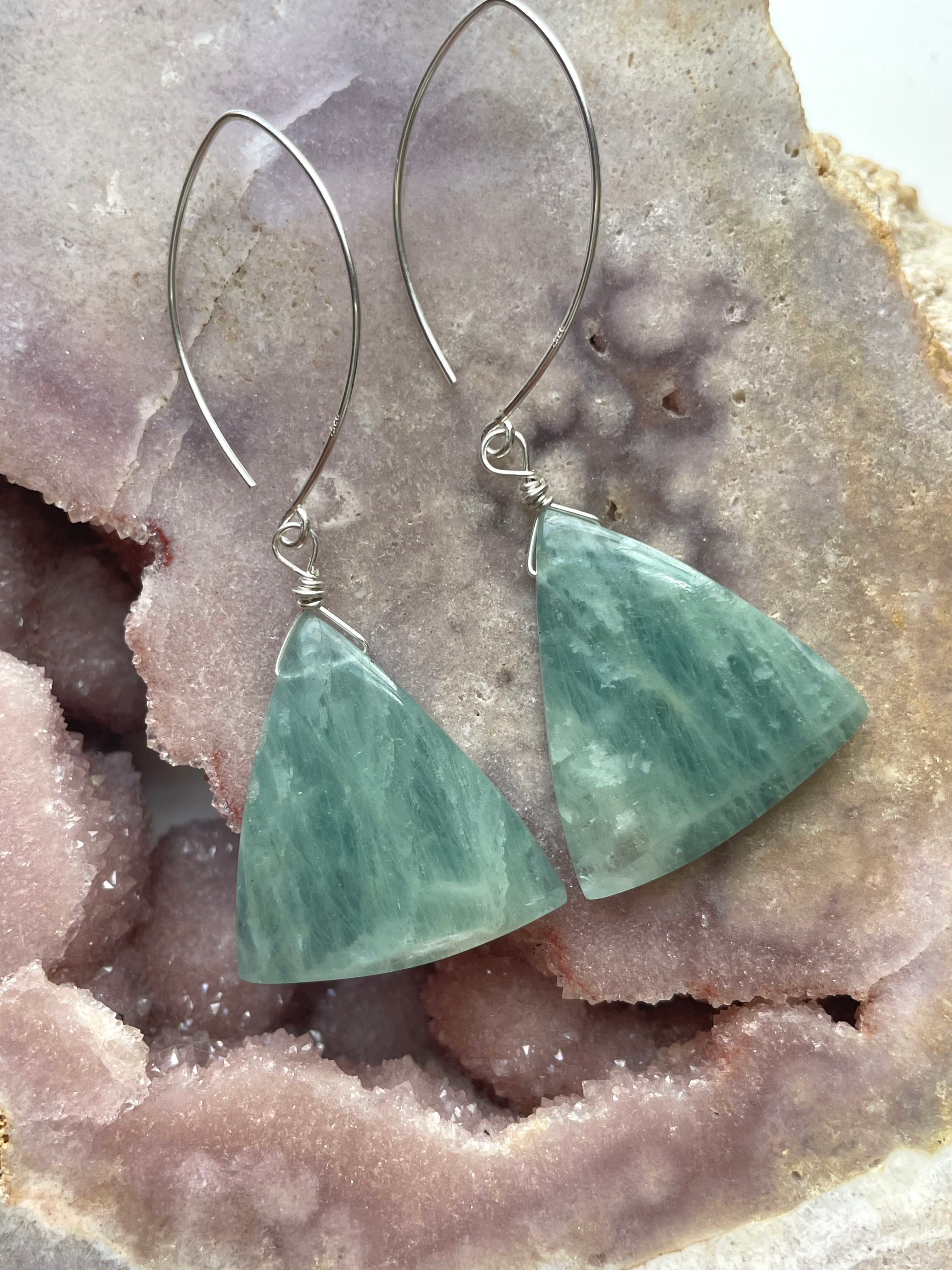 Aquamarine Statement Earrings for Women - 925 Sterling Silver Dangle Earrings - Elegant Jewelry Gift for Birthday, Anniversary & Special Occasions