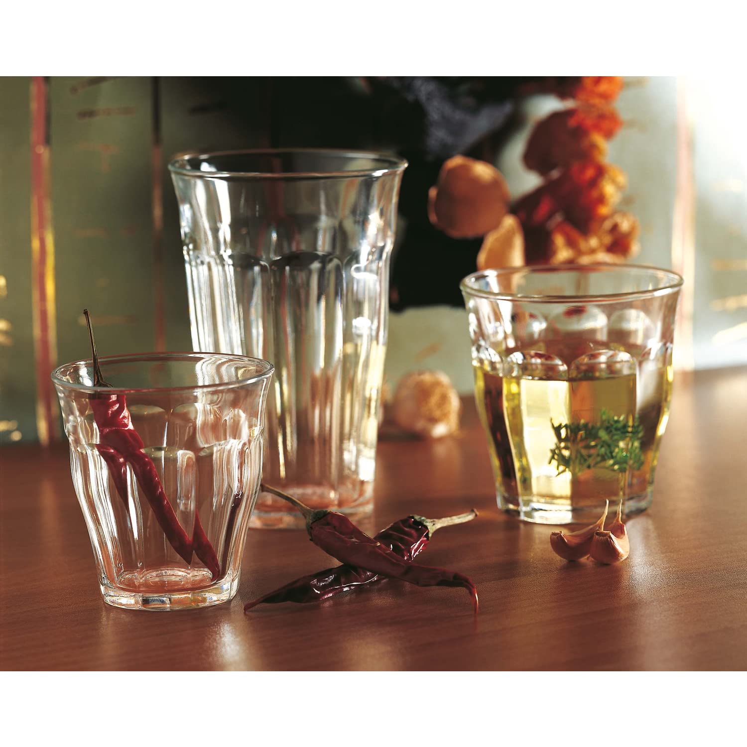 Duralex Picardie 8.5 oz (220 ml) Drinking Glasses - Set of 6 Unbreakable Tempered Glass Cups for Coffee, Juice & Water - Perfect for Home, Restaurant & Office Use