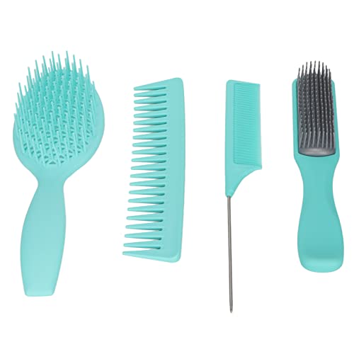 Professional Detangling Hair Brush Set - 4pcs Hair Styling Combs for Men & Women | Salon-Quality Hairdressing Tools for Home, Travel & Daily Use | Smoothing & Styling Comb for All Hair Types (01)