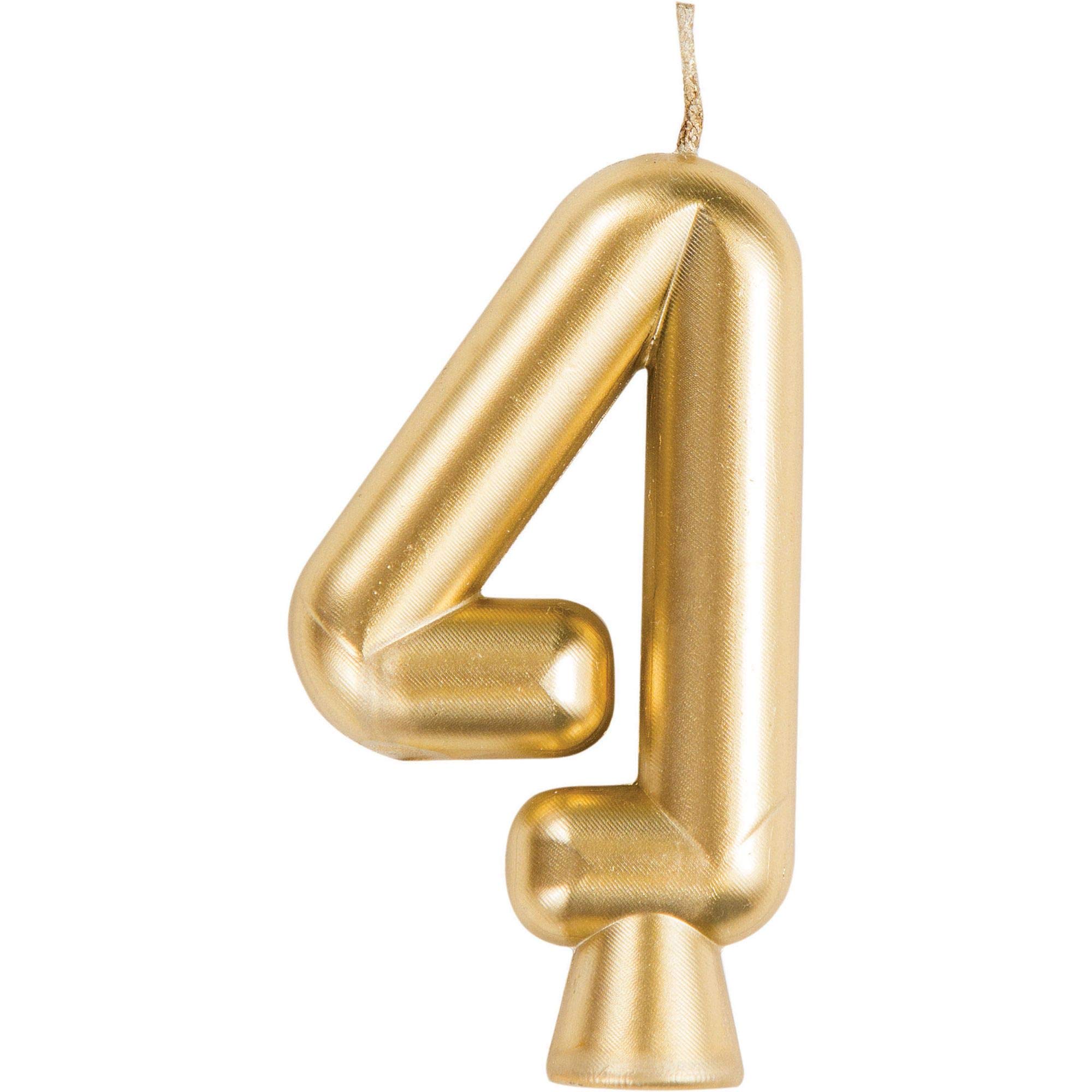 12 Pack Gold 4 Inch Birthday Candles - 2.75 Inch Height for Cake Decorating - Perfect for Birthday Parties, Weddings & Special Celebrations