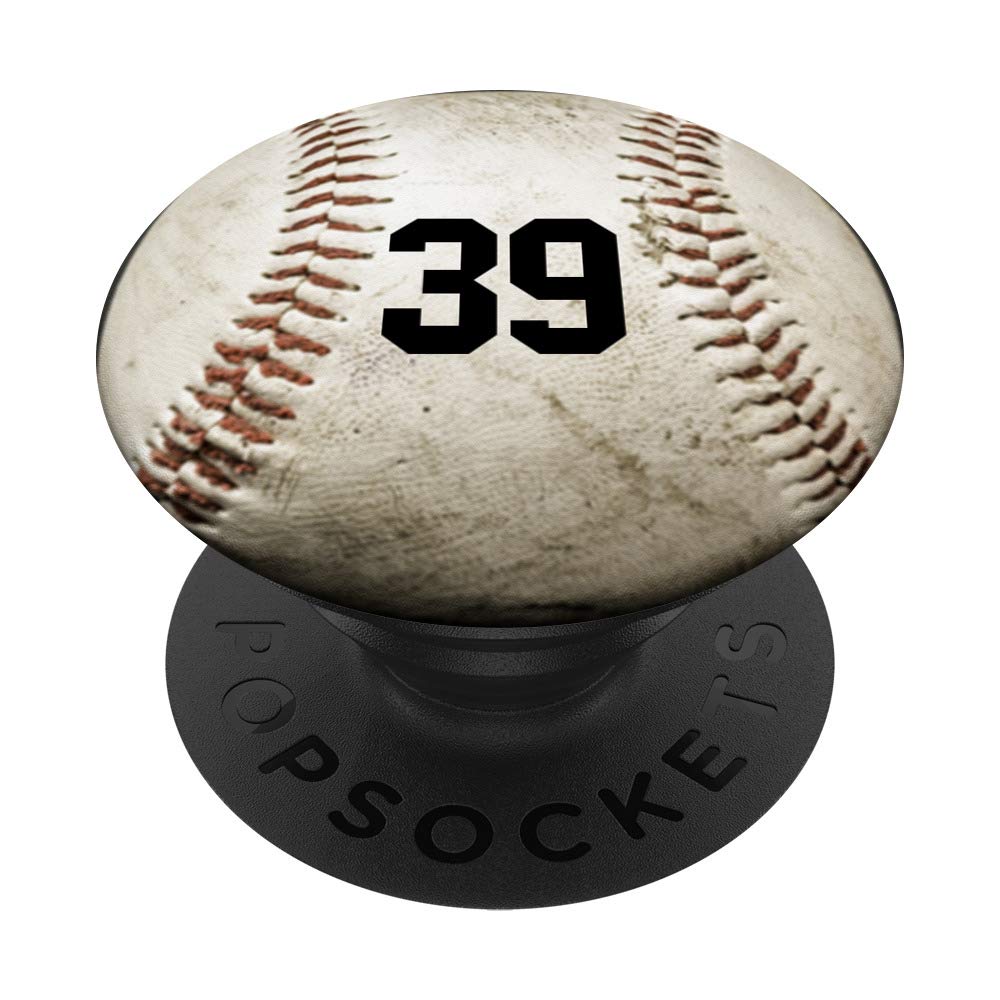 #39 Baseball Gifts for Men, Boys & Kids - Swappable PopSockets PopGrip for Phones & Tablets - Perfect for Baseball Fans, Players & Coaches - Great for Game Days, Practice & Everyday Use