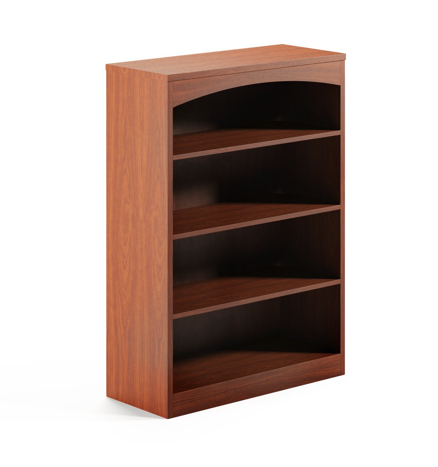 Mayline Brighton Series 4 Shelf Bookcase - Sturdy Wooden Bookshelf for Home & Office Organization - Perfect for Living Room, Bedroom, Study & Library Storage