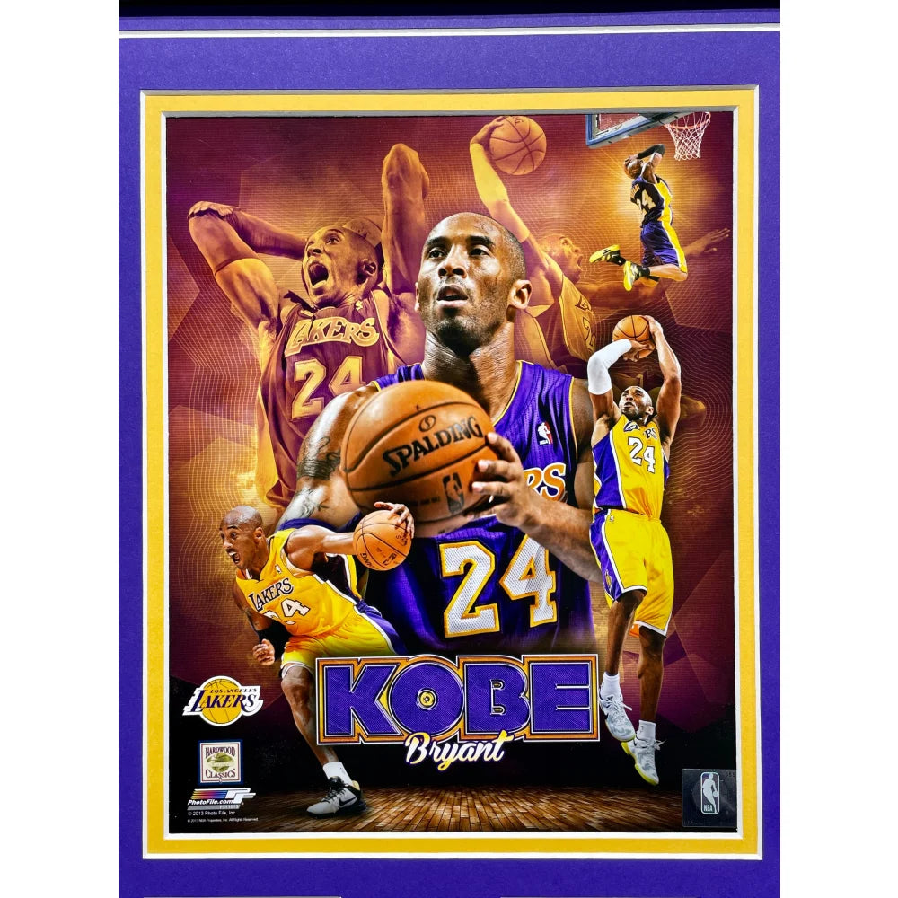 Authentic Kobe Bryant Final Lakers Game Used Confetti Collage Framed Memorabilia #D/824 - Perfect for Sports Collectors, Lakers Fans, and NBA Memorabilia Displays