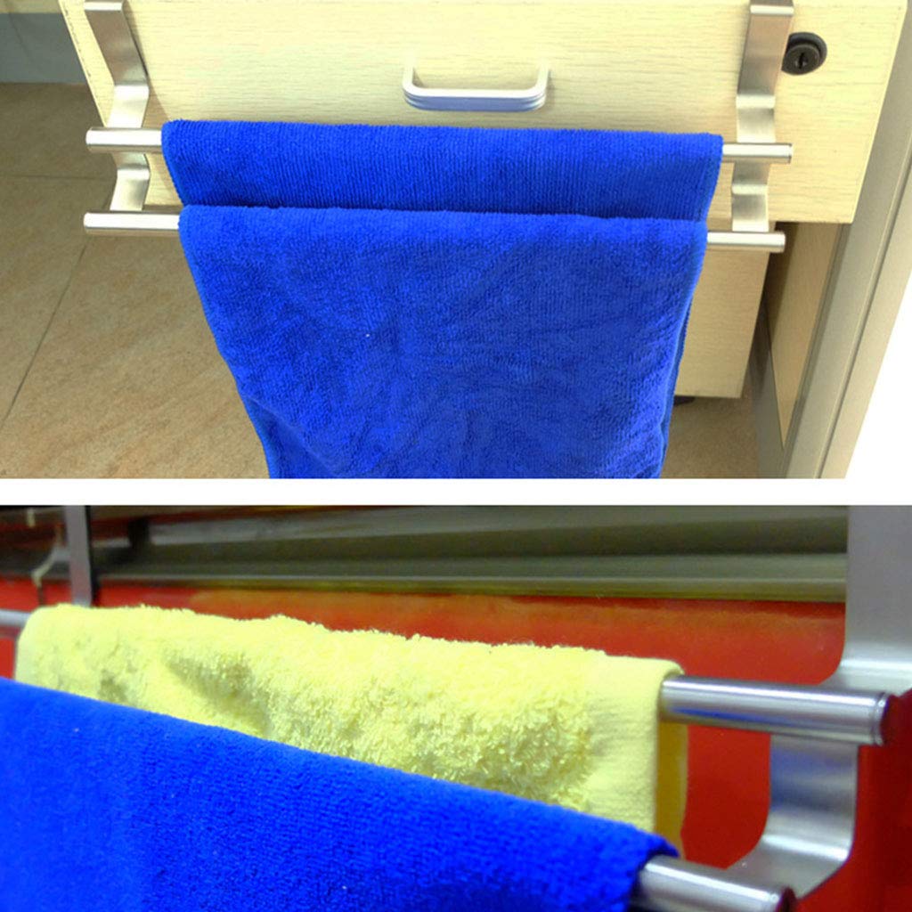 Asukohu Adjustable Over Door Towel Rack - Expandable Hanging Bar for Bathroom, Kitchen & Hotel Storage - Space Saving Shelf Organizer for Towels, Robes & Clothes (Perfect for Small Spaces & Closet Organization)