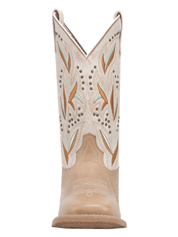Laredo 5603 Women's LYDIA Square Toe Western Boots in Tan Sand - Perfect for Country Dancing, Rodeos & Western Fashion