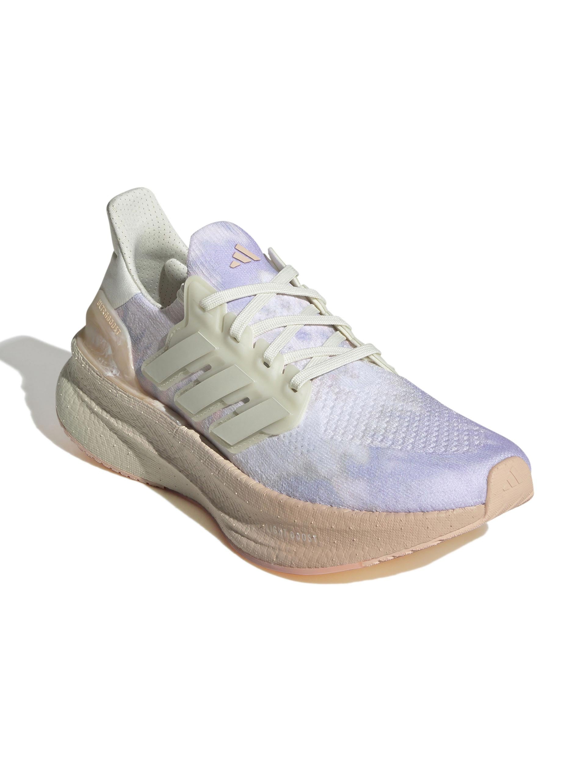 Ultraboost 5 Tie Dye Running Shoes - Warm Vanilla/Ivory/Purple Tint - Lightweight & Comfortable for Jogging, Gym Workouts & Daily Wear