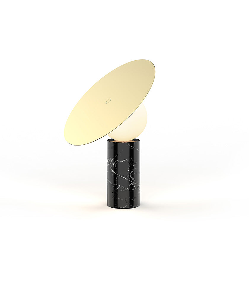Modern Bola Disc Table Lamp - Sleek Minimalist Design for Bedroom, Living Room & Office - Warm LED Lighting for Cozy Ambience