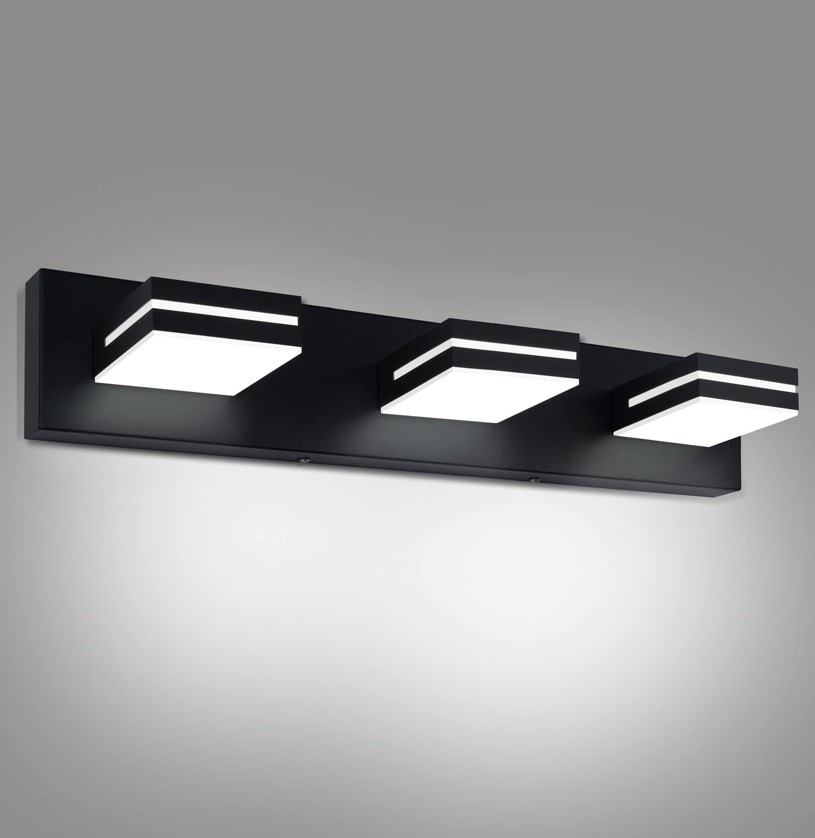OKELI Black 3-Light Pendant Fixture for Bathroom, Kitchen, Dining Room - Modern Ceiling Lighting for Home Decor