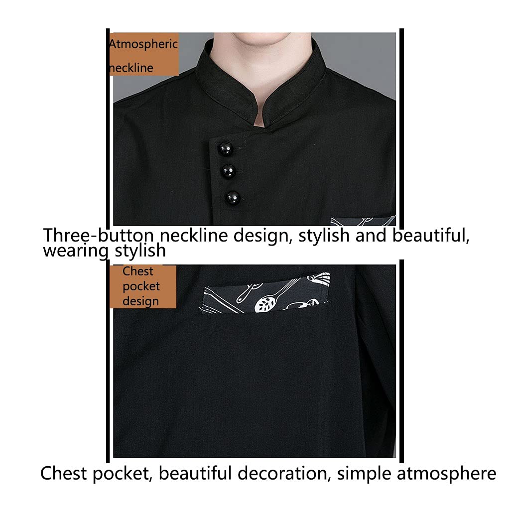 Premium Unisex Chef Jacket - Long Sleeve Breathable Stain-Resistant Kitchen Uniform for Men & Women - Restaurant Staff & Culinary Students Workwear | Ideal for Commercial Kitchens, Cooking Classes, Baking & Food Prep | Perfect Gift for Chefs & Cooking Enthusiasts | Great for Professional Kitchens, Home Cooking & Culinary Schools