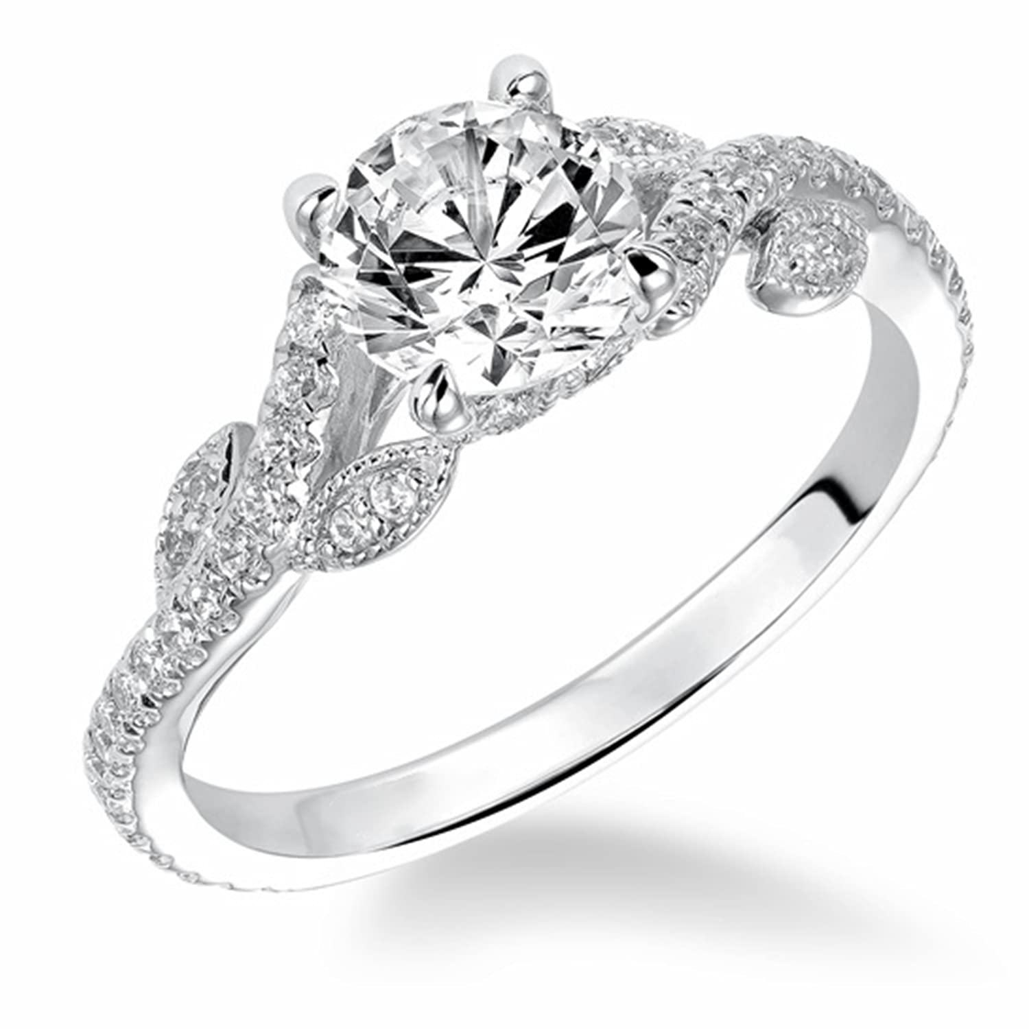 1.25 Carat Moissanite Twisted Flower Engagement Ring for Women - 925 Sterling Silver Wedding & Anniversary Band with Custom Text Engraving | Perfect for Proposals, Bridal Jewelry & Romantic Gifts