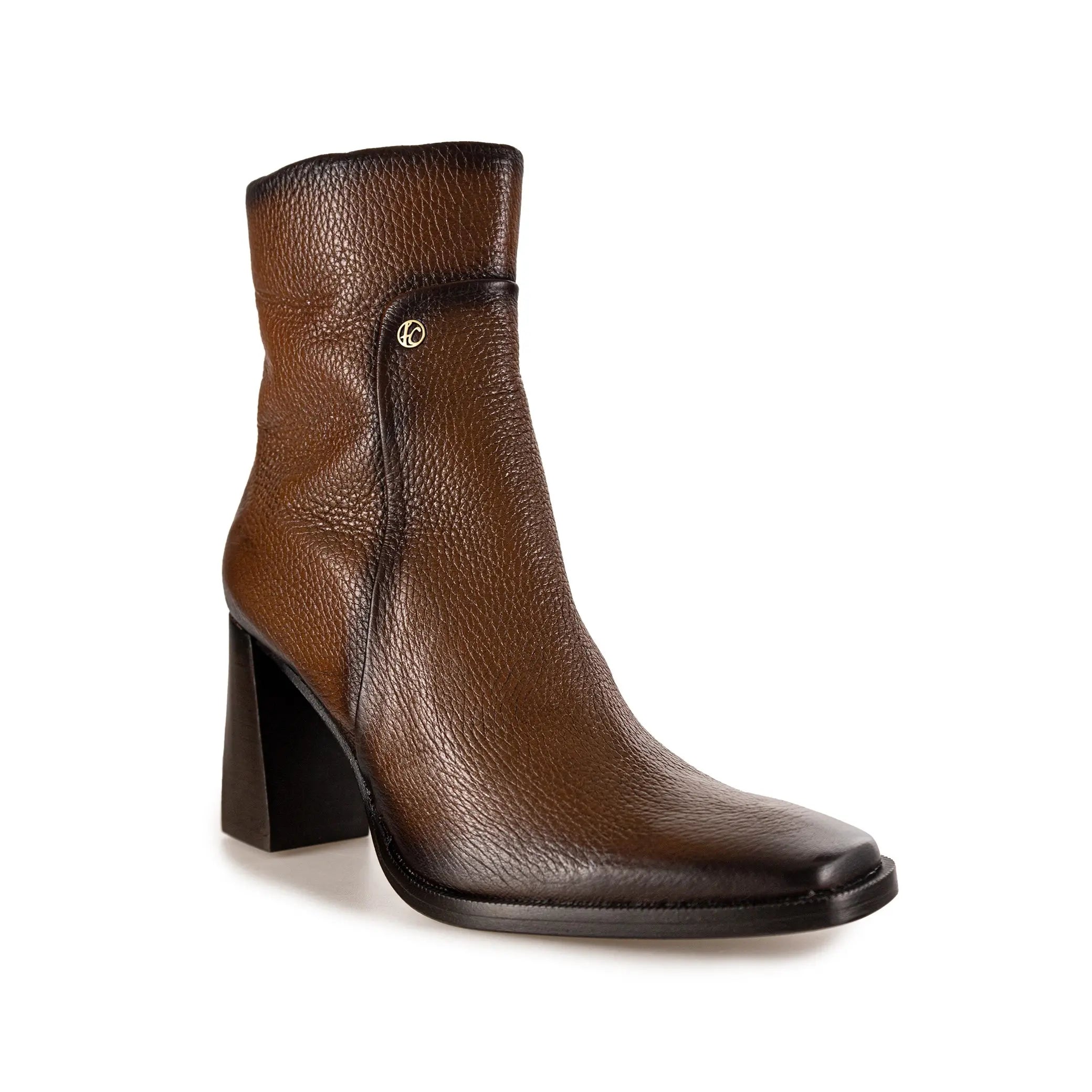 Franco Cuadra Women's Honey Western Cowgirl Ankle Boots - Genuine Deer Leather - Perfect for Country Dancing, Rodeo & Casual Wear