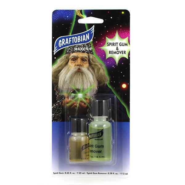 Graftobian Spirit Gum & Spirit Gum Remover Combo Pack - Professional Adhesive for Special Effects Makeup, Costumes & Prosthetics - Perfect for Halloween, Cosplay & Theater Productions