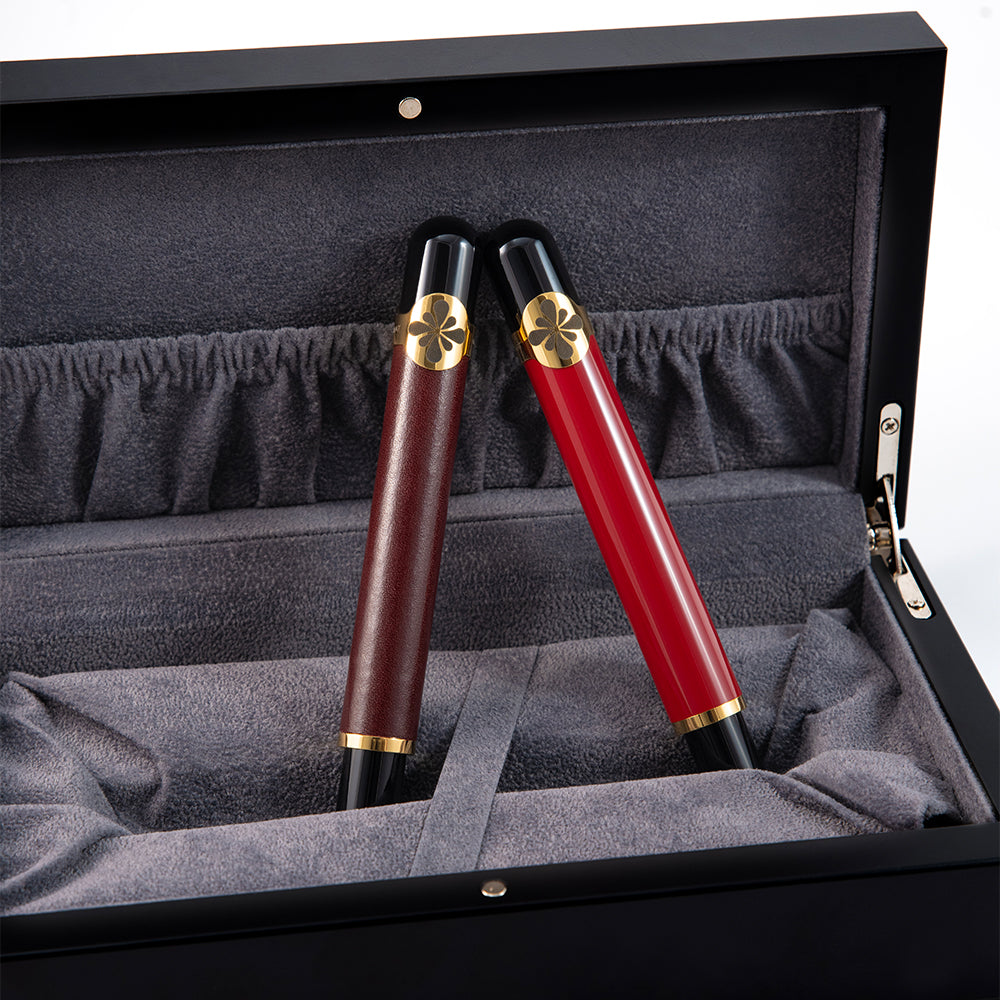 Premium Diplomat XO Fountain Pen - Burgundy Lacquered Finish - Luxury Writing Instrument for Business Signatures & Calligraphy