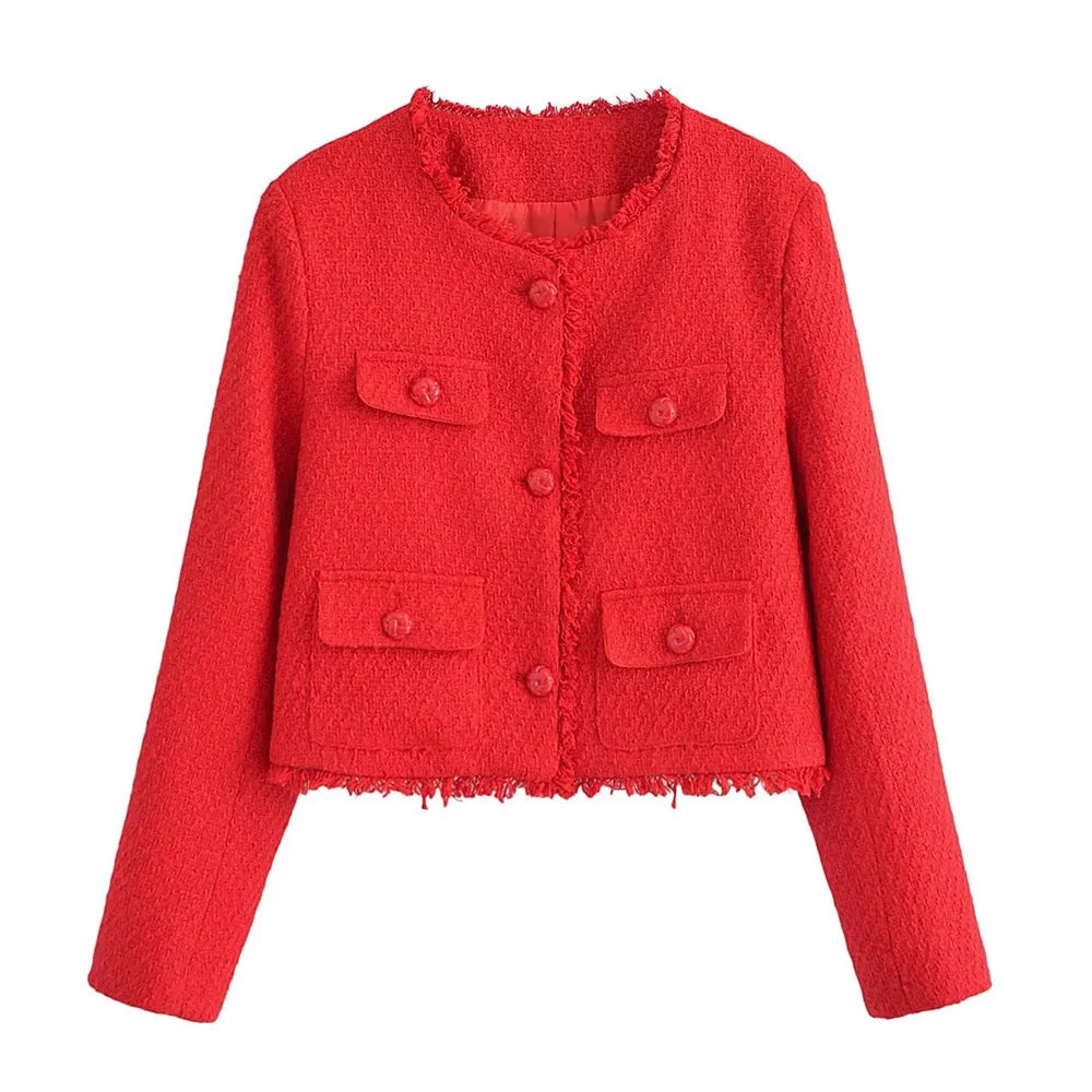 Stylish Women's Autumn Jacket - European & American Fashion Coarse Coat for Fall | Perfect for Outdoor Activities, Travel & Casual Wear