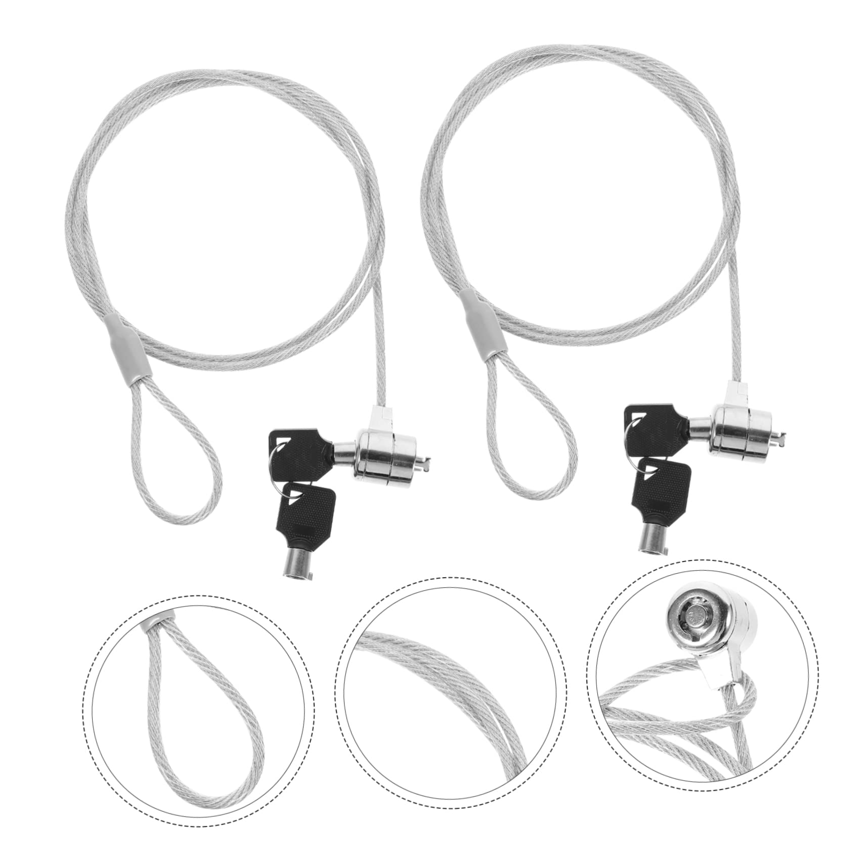 NOLITOY 2-Pack Laptop Security Cable Lock Kit - Anti-Theft Notebook Lock for MacBook, Dell, HP & More - Perfect for Offices, Libraries, Schools & Public Spaces
