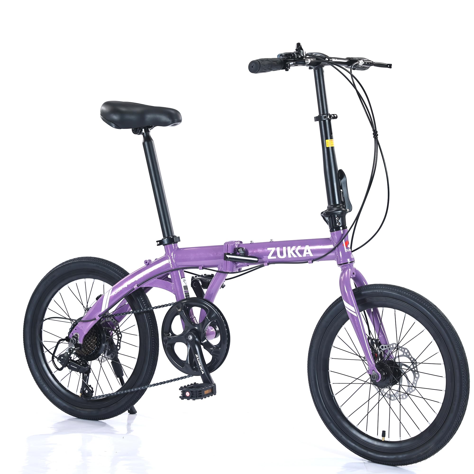MEGHNA 20 Inch Folding Bike - 7 Speed Lightweight Aluminum Frame with Dual Disc Brakes - Compact Foldable City Commuter Bike for Adults & Teens - Perfect for Urban Commuting, Travel & Storage