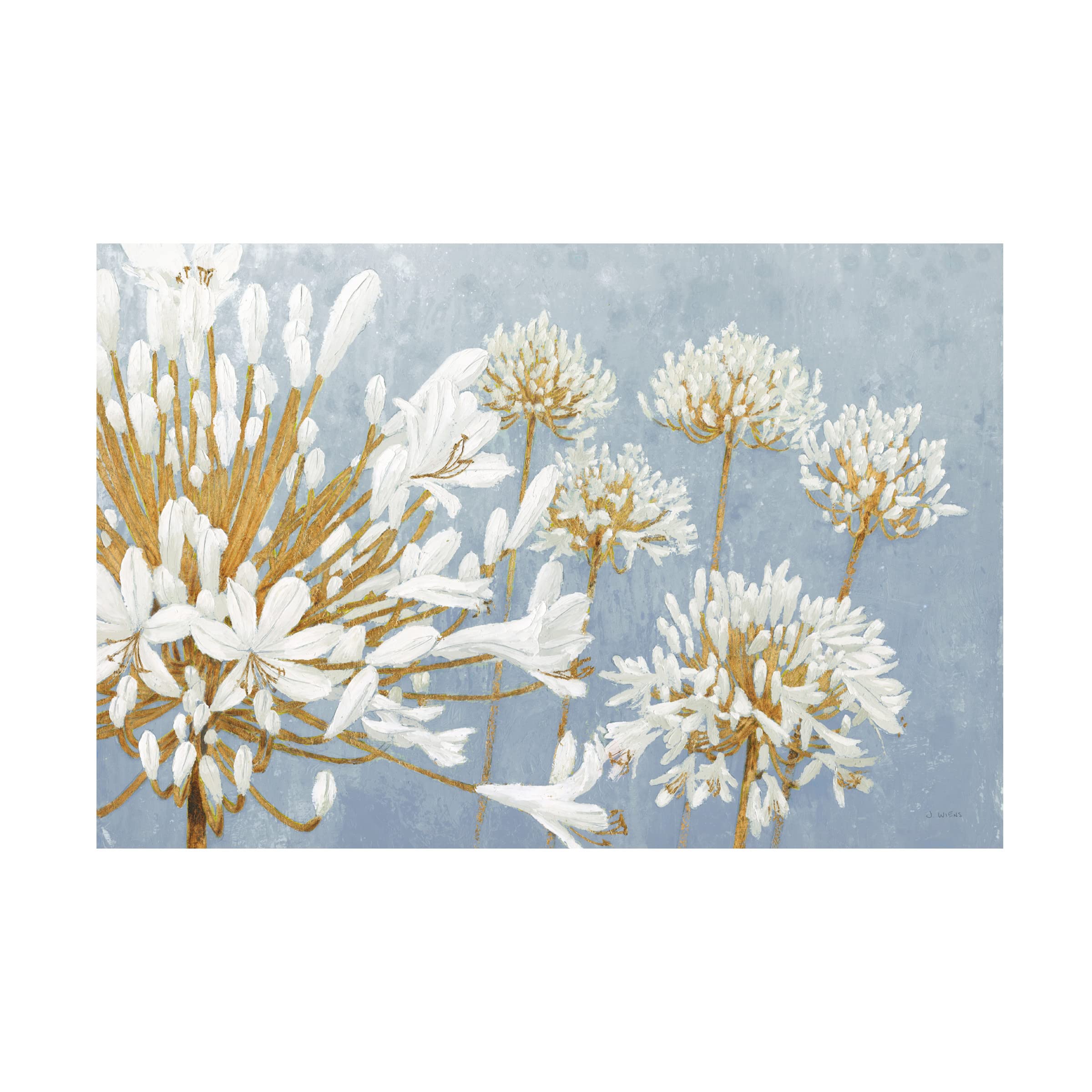 James Wiens 'Golden Spring Blue Gray' Canvas Wall Art - Handmade Landscape Painting for Living Room, Bedroom & Office Decor | Trademark Fine Art Collection