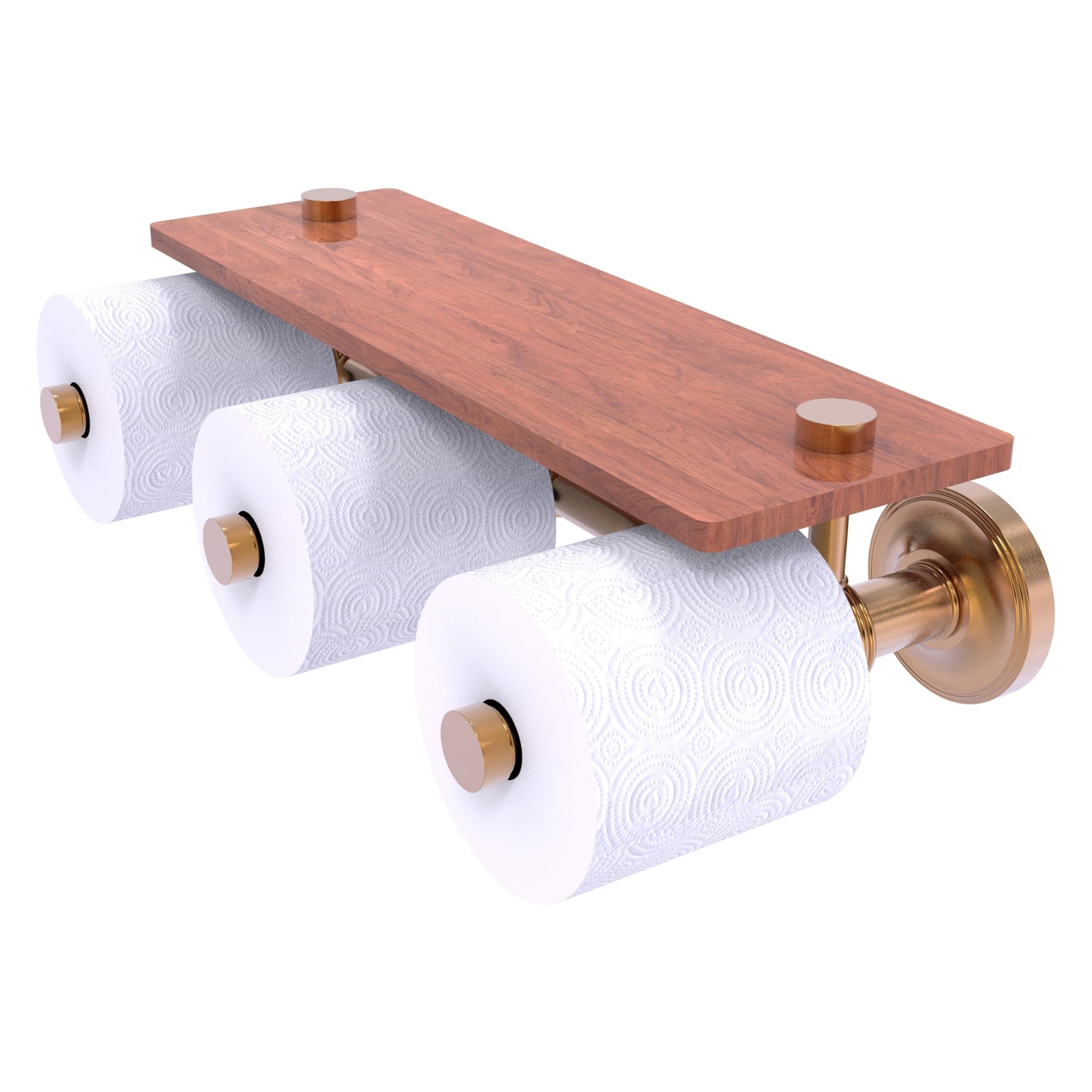 Allied Brass PR-35-3S-IRW Prestige Regal 3-Roll Horizontal Toilet Paper Holder - Brushed Bronze Finish | Bathroom Tissue Storage Organizer for Modern & Traditional Bathrooms