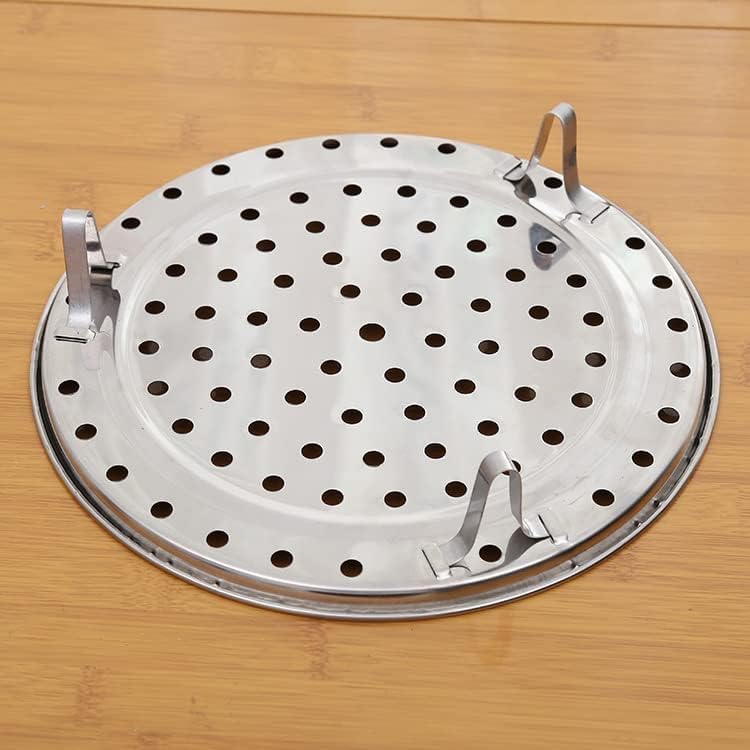 Stainless Steel Steamer Rack 9.5 Inch with Removable Legs - Steam Tray for Pressure Cooker, Canner & Instant Pot - Round Pot Steaming Tray for Vegetables, Dumplings & Seafood (24x24x5cm) - Perfect for Healthy Cooking & Meal Prep