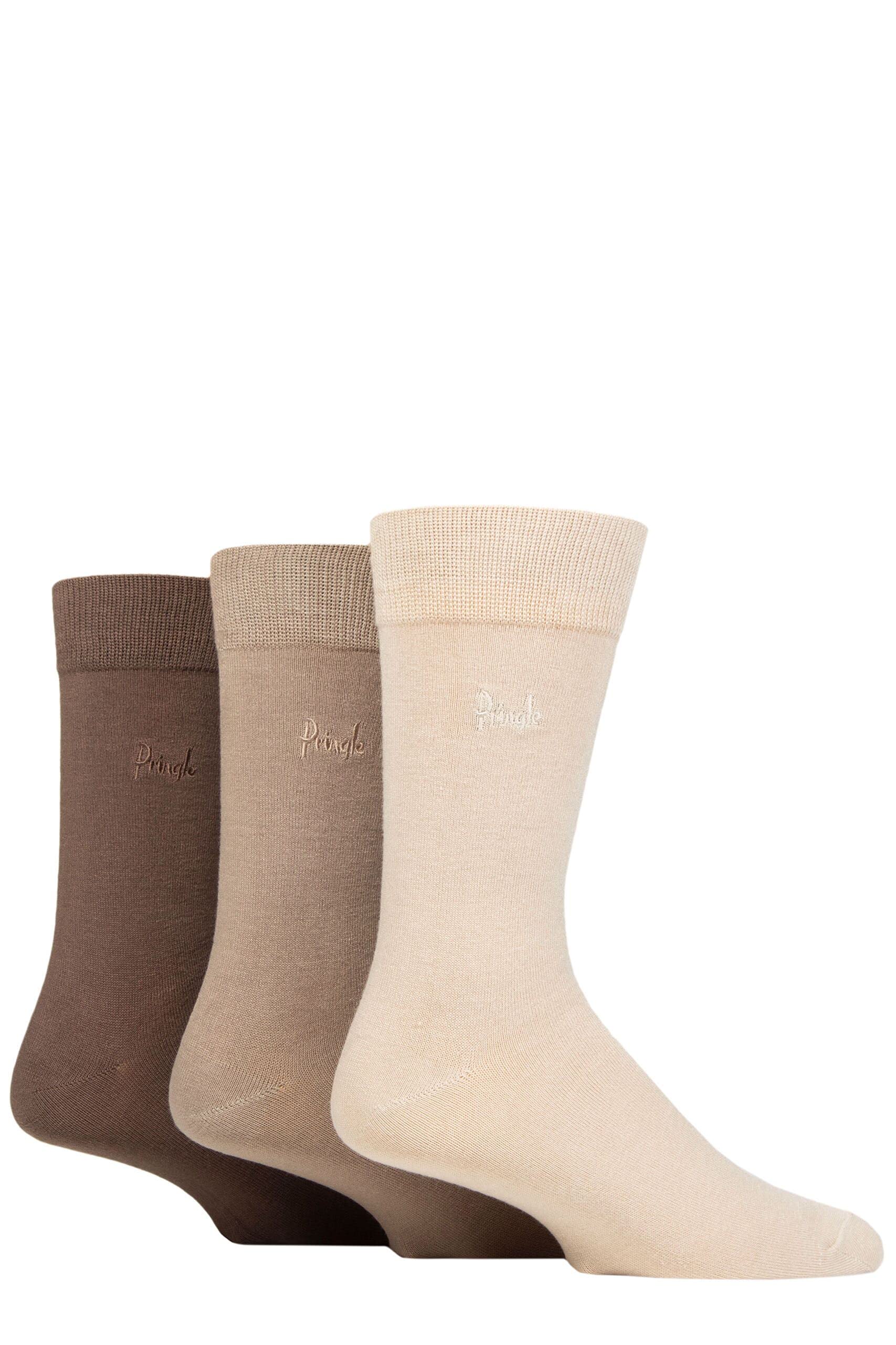 Pringle Men's Plain Rupert Bamboo Socks - 3 Pack | Soft & Breathable Bamboo Fiber Socks for Everyday Wear, Office & Casual Outfits