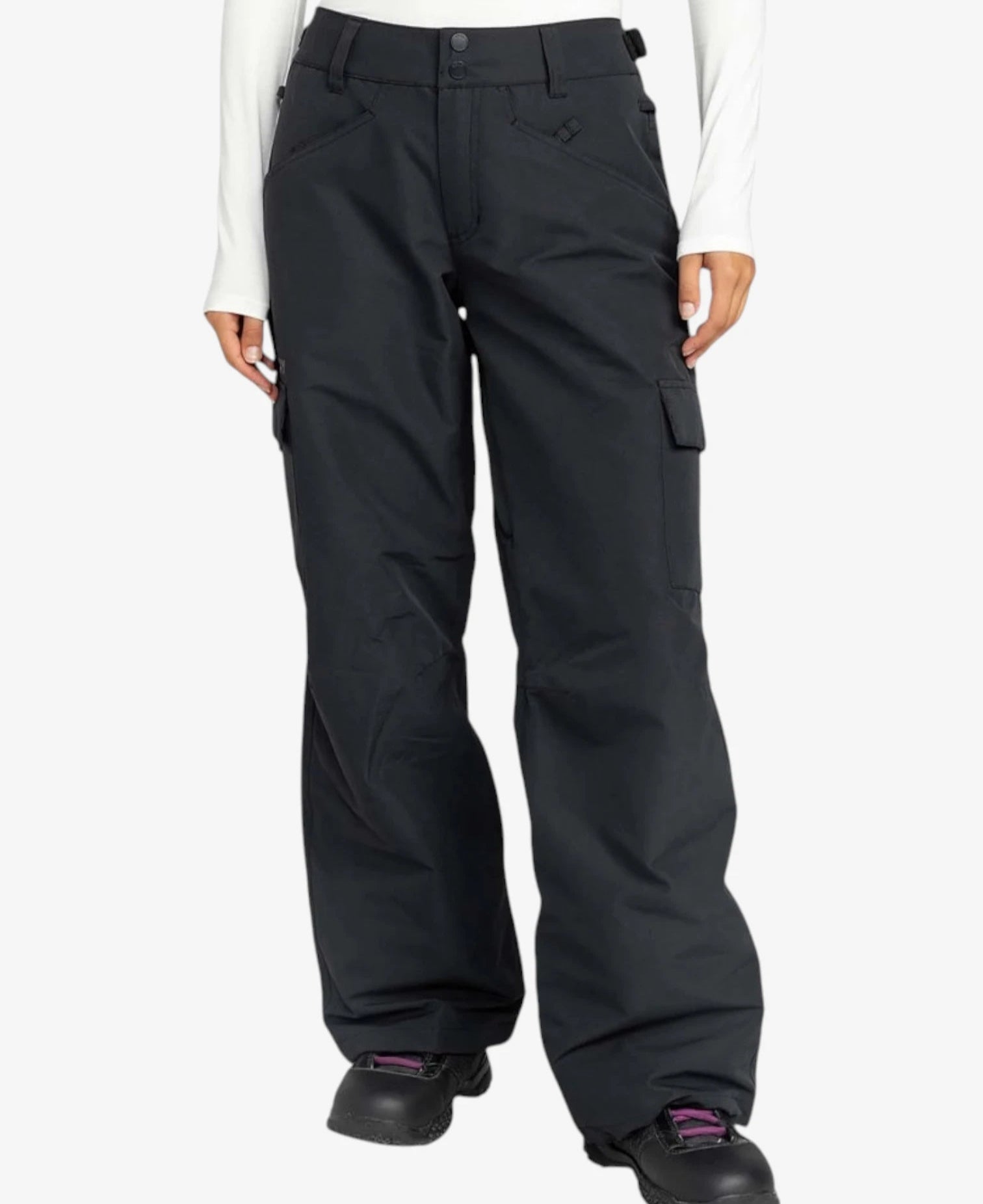 ROXY Women's Snow Journey Black Snow Pants - Waterproof, Insulated Ski Pants for Winter Sports & Outdoor Adventures