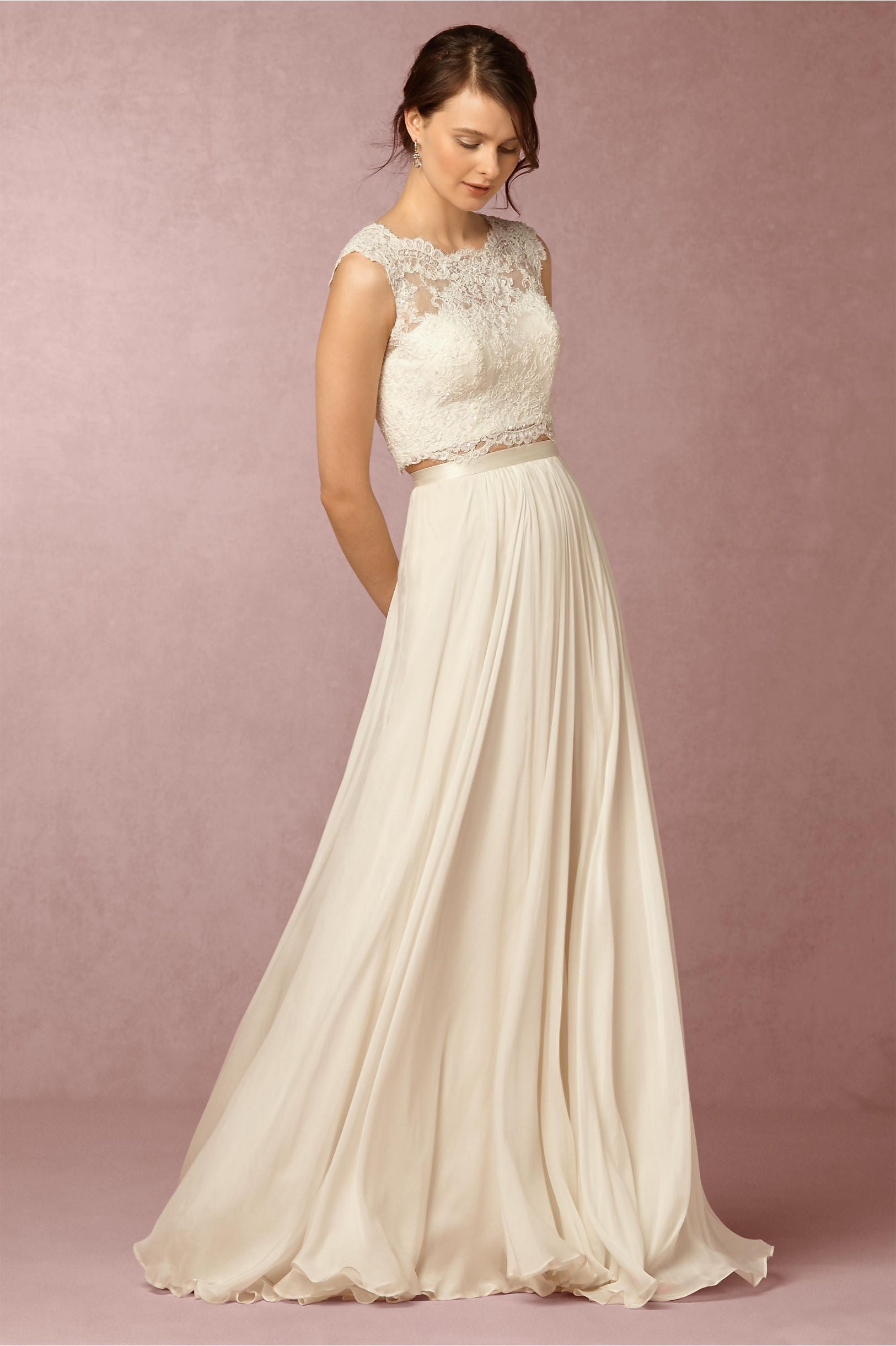 Catherine Deane Delia Skirt | Women's Flowy Midi Skirt with Side Slit | Elegant A-Line Skirt for Wedding, Party & Special Occasions