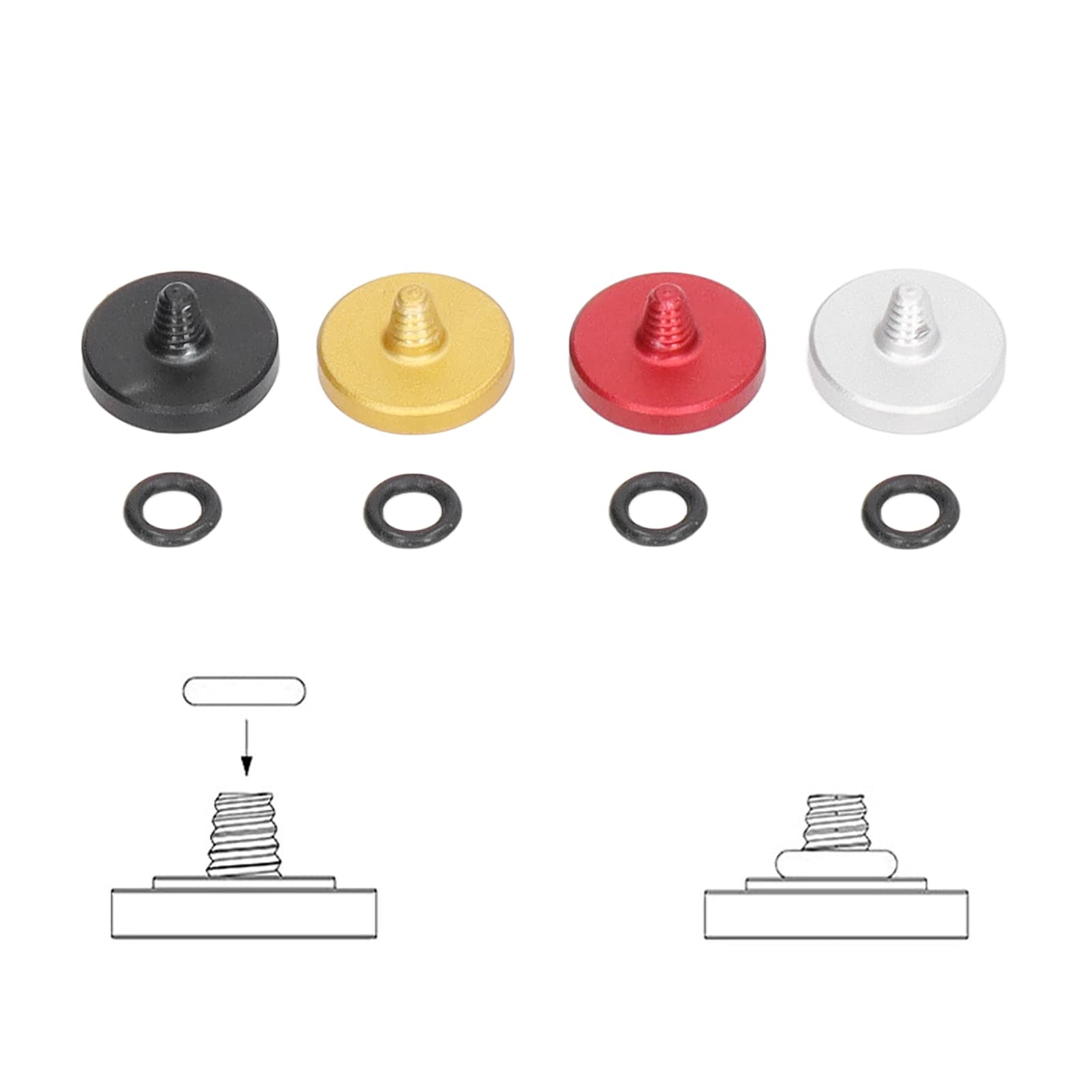 KIMISS Universal Soft Metal Shutter Release Button - High Precision Shutter for Fujifilm X100/X100S & M3 Cameras (4 Colors) - Perfect for Street Photography & Travel Shooting