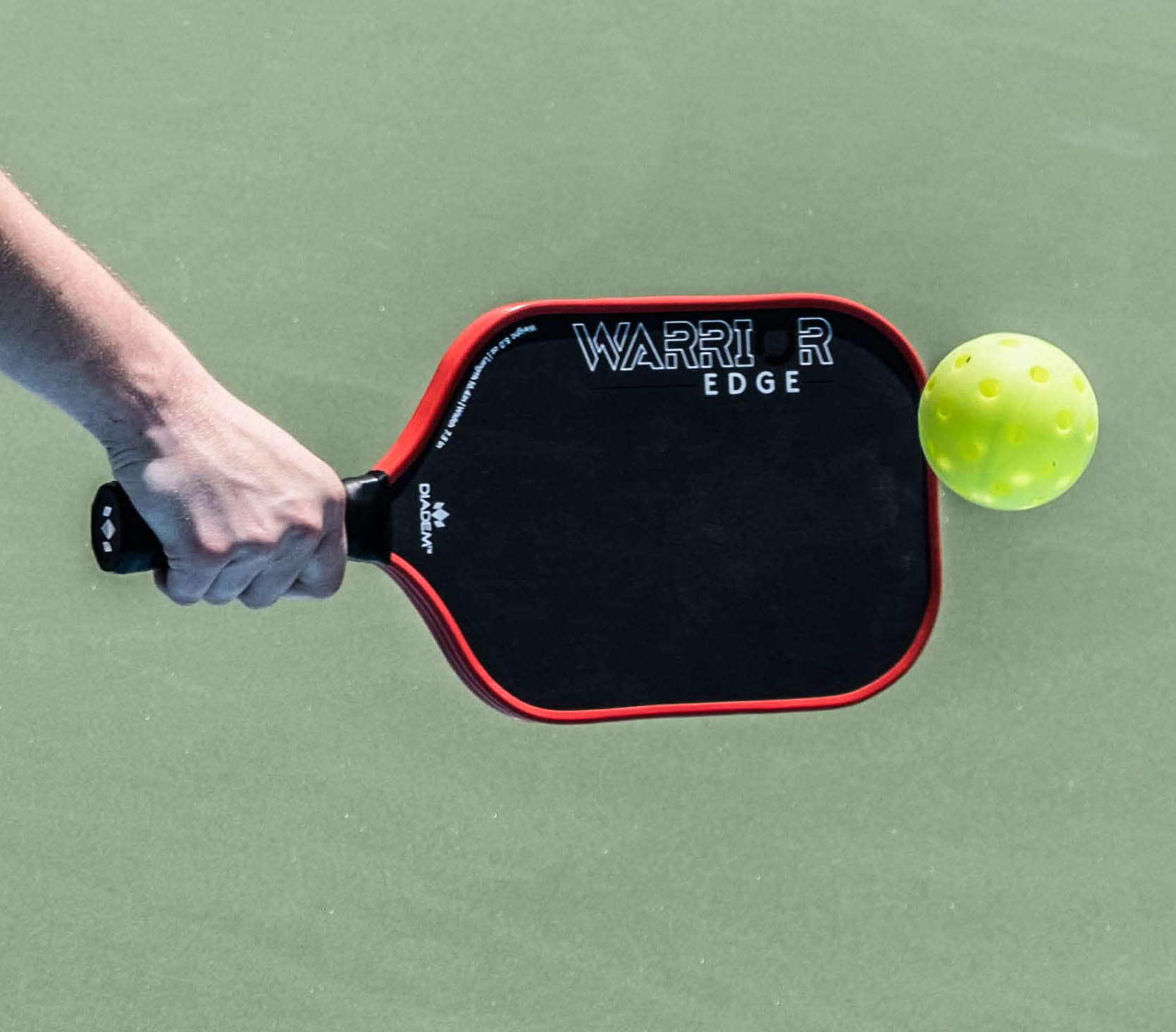 Diadem Warrior Edge Pickleball Paddle - Carbon Fiber Surface for Maximum Spin & Control, 16mm Polymer Core - Perfect for Competitive Play & Tournament Use