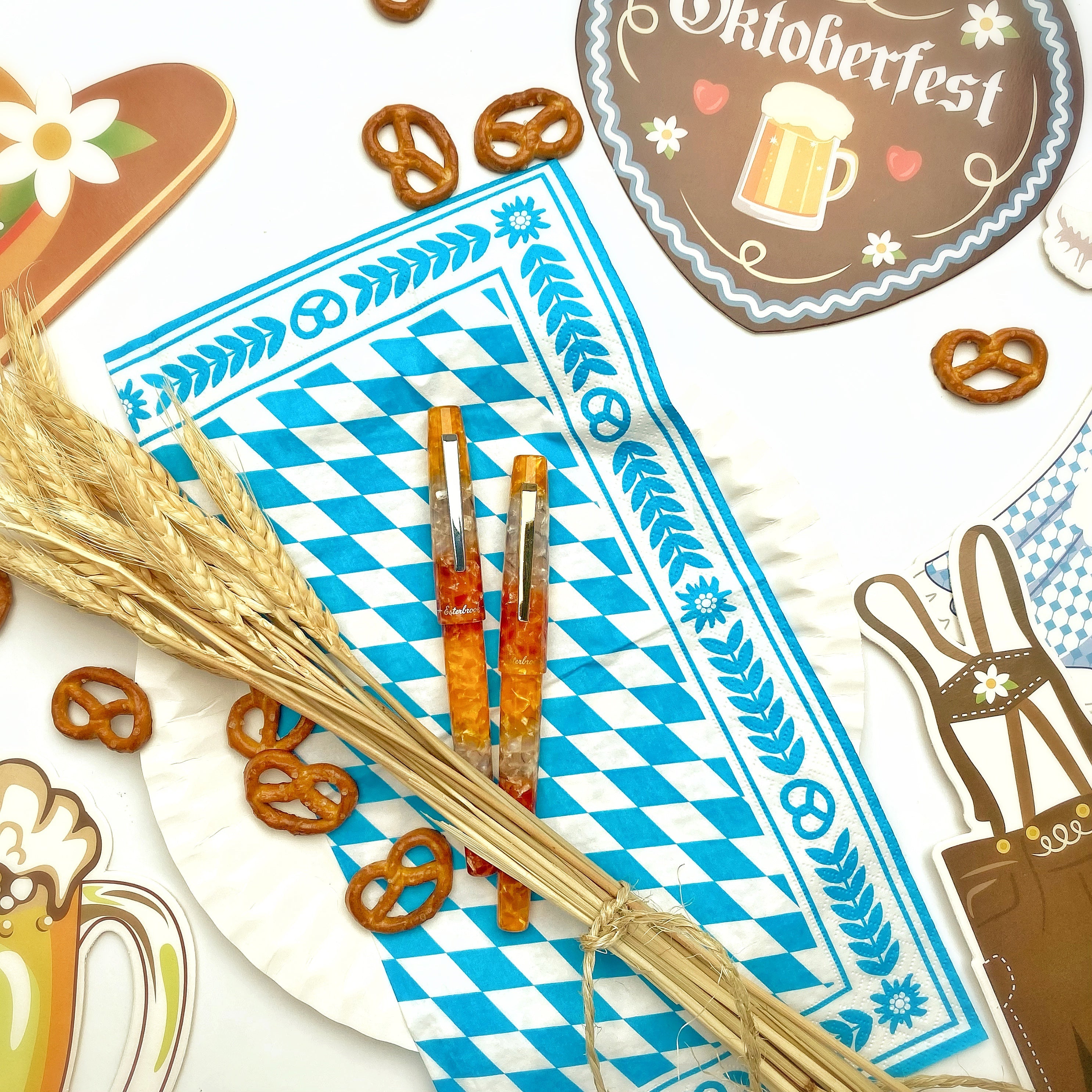 Esterbrook Camden Fountain Pen - Oktoberfest Limited Edition with Palladium Trim - Premium Writing Instrument for Calligraphy, Journaling & Gifts