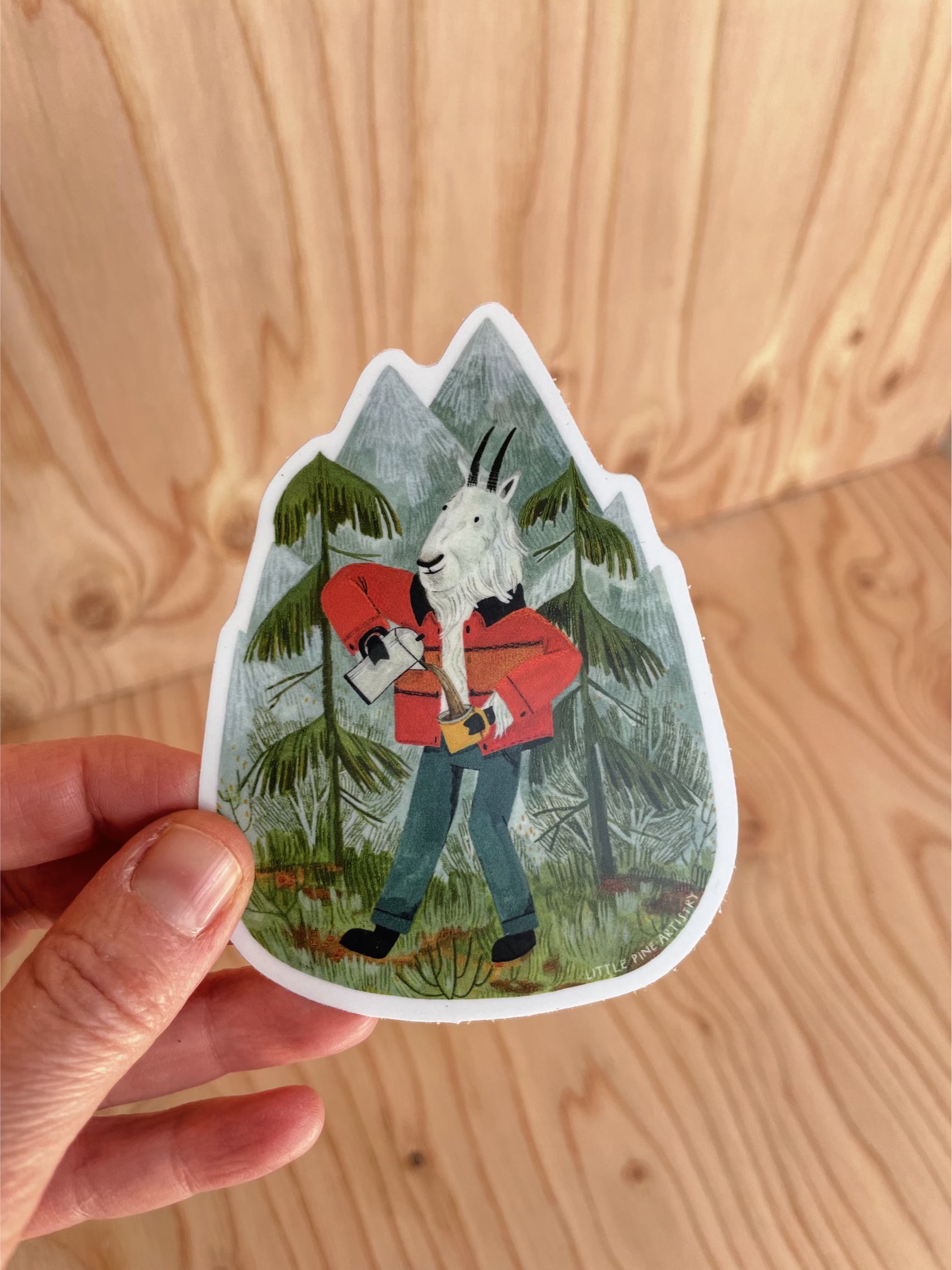 Mountain Goat Sticker - Waterproof Vinyl Decal for Laptops, Cars, and Outdoor Gear - Perfect for Hiking, Camping, and Adventure Enthusiasts